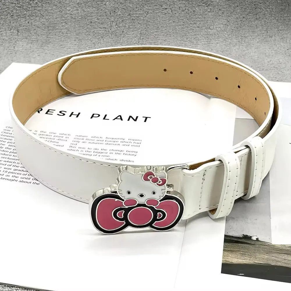 Japanese Brand × Leather y2k 2000s Hello Kitty rhinestone grunge goth emo punk belt Size ONE SIZE - 1 Thumbnail
