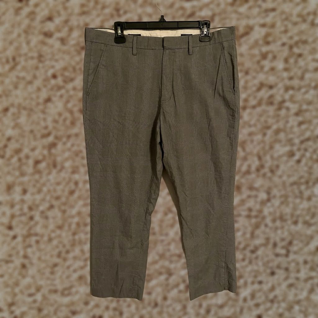 J.Crew J.Crew Men's Gray Houndstooth Cotton Dress Pants Slim 36x29 Size US 36 / EU 52 - 1 Thumbnail