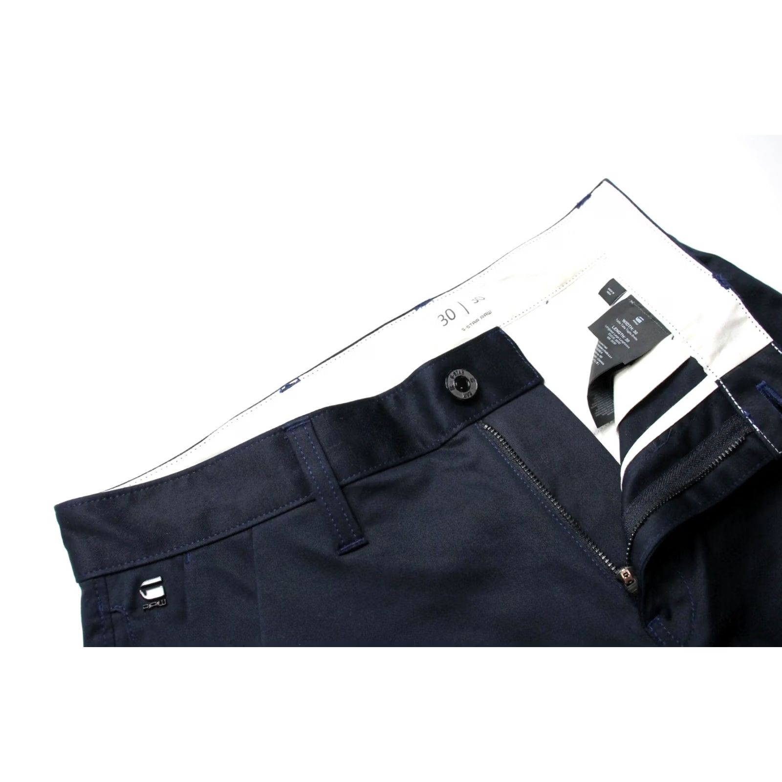 G-Star G-STAR Bronson Slim Chino Trousers Men's W30/L30 Stretch Zip Fly Navy Blue Size US 30 / EU 46 - 4 Thumbnail