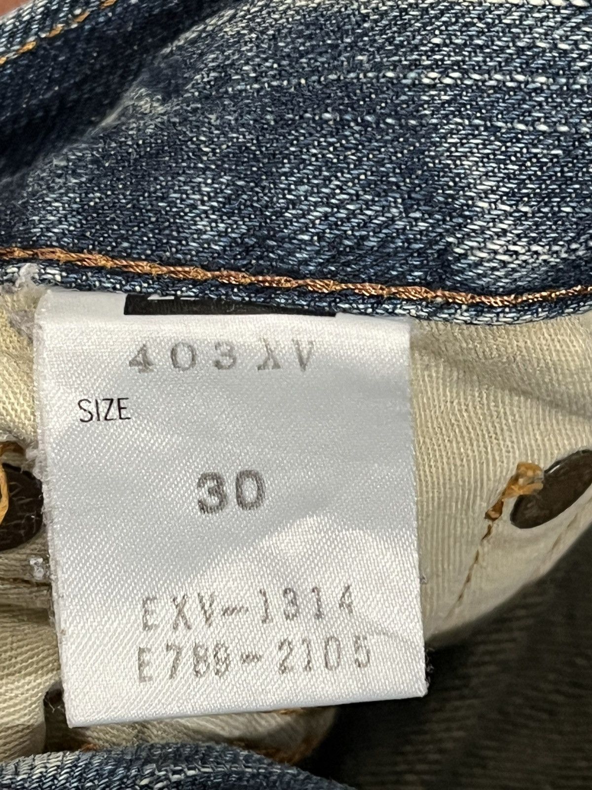 Edwin Vintage Edwin EXV sashiko borough Distressed Denim Size US 31 - 8 Thumbnail