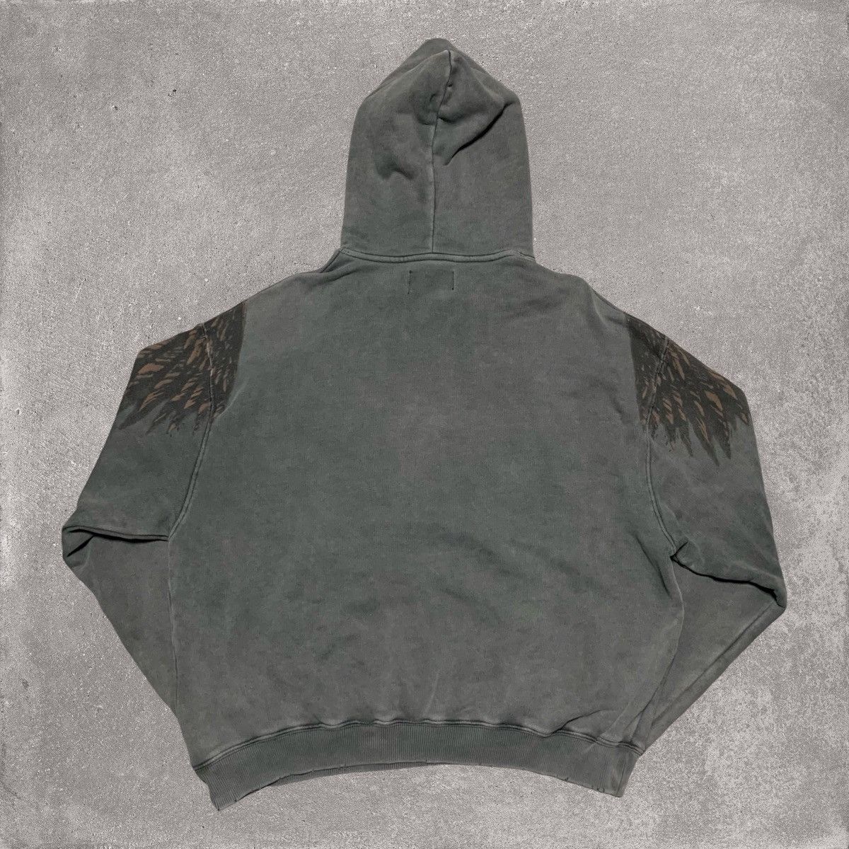 Represent Clo. Represent Medium Terrier Eagle Vintage Grey Hoodie Distress Size US M / EU 48-50 / 2 - 2 Thumbnail