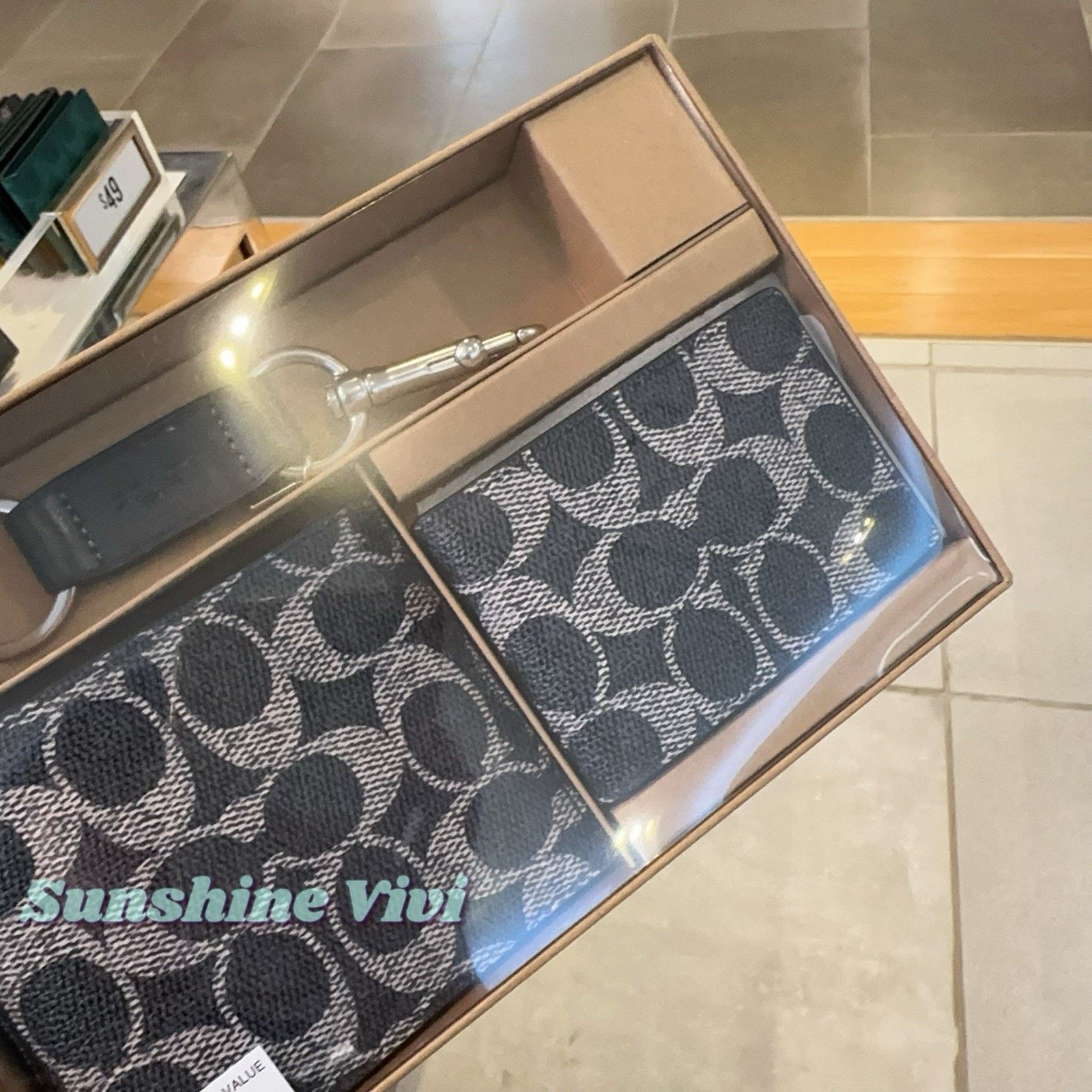 Coach NWT COACH Men 3 Piece Canvas Leather Wallet Set Box CW344 Size ONE SIZE - 3 Thumbnail