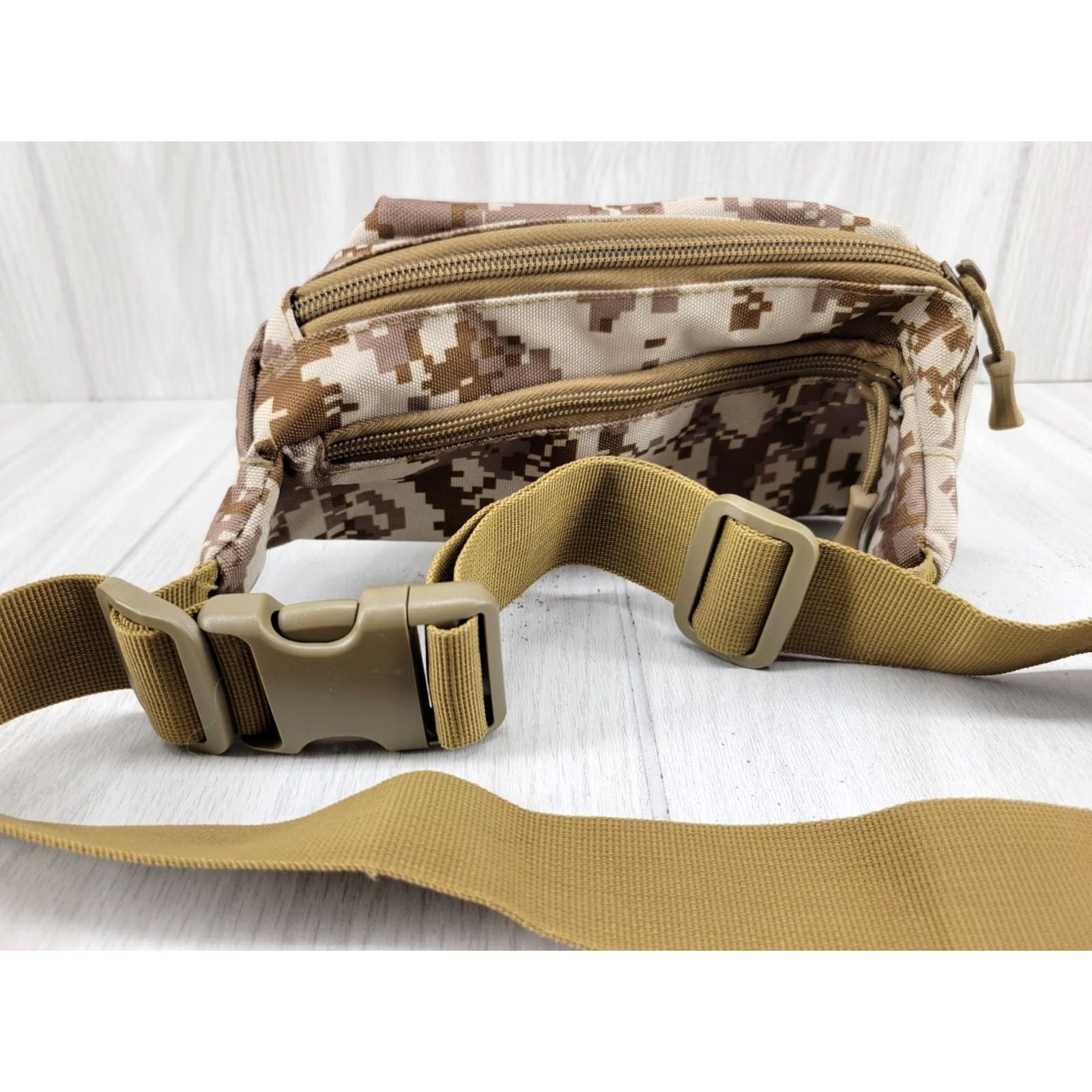 Vintage VINTAGE Digital Camo Fanny Pack Waist Bag Desert Camo Men Small Camo Outdoor Polyester Fanny/Waist Pack Mens Size ONE SIZE - 5 Thumbnail