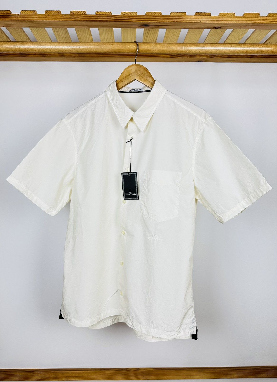 Stone Island Vintage 2008 Stone Island Shirt Button Up Short Sleeve Size US XL / EU 56 / 4 - 1 Thumbnail