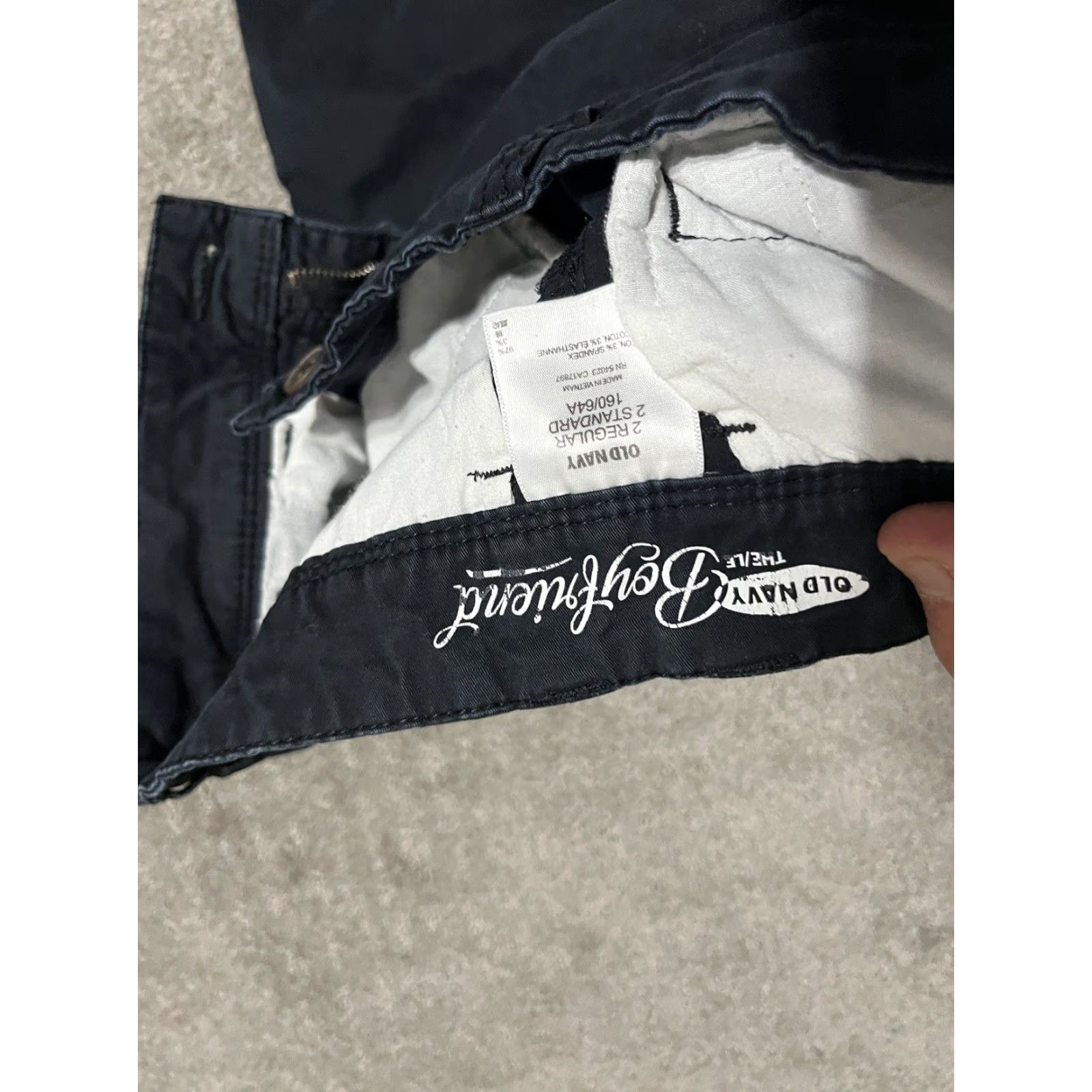 Old Navy VINTAGE Old Navy Women's Chino Pants Regular Size 2 Mid Rise Khaki Stretch Black Boyfriend style Size 26" / US 2 / IT 38 - 5 Thumbnail