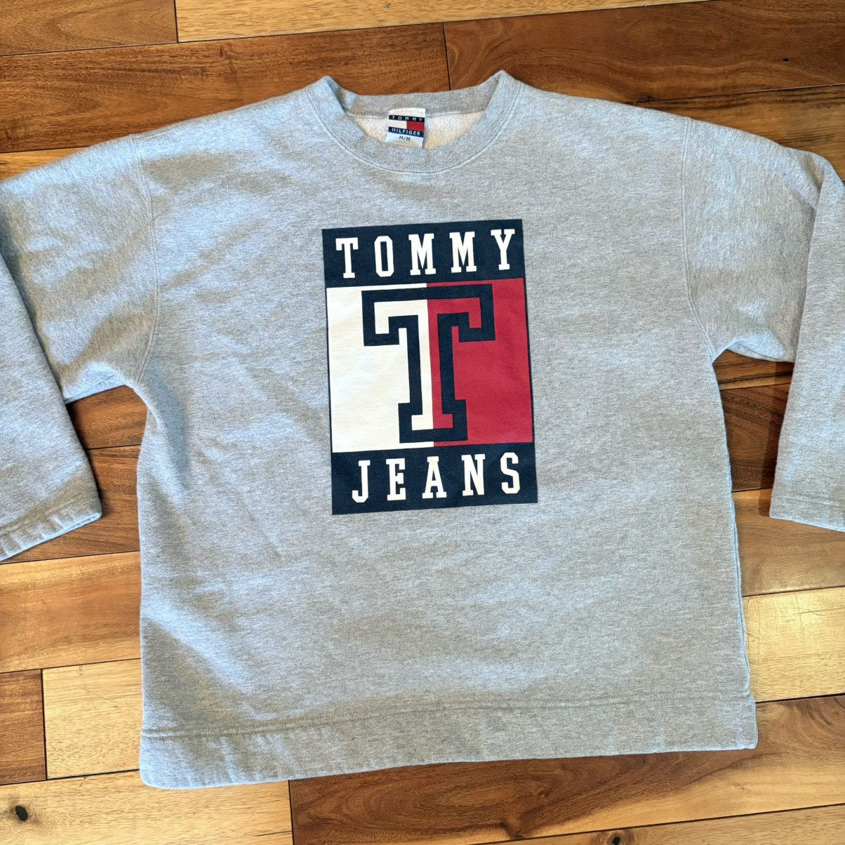 Tommy Hilfiger × Tommy Jeans × Vintage Vintage 90s Tommy Hilfiger Jeans Sweater Size US M / EU 48-50 / 2 - 1 Thumbnail