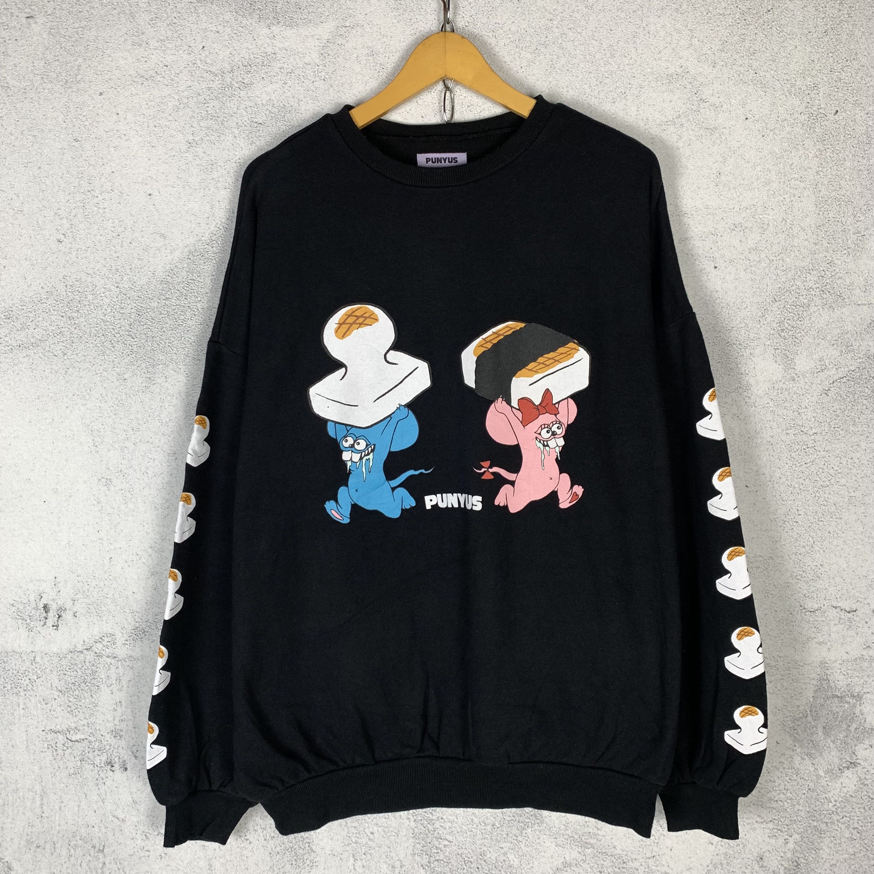 Japanese Brand Punyus Japanese Brand Oversized Sweatshirt Crewneck Size US XL / EU 56 / 4 - 1 Thumbnail