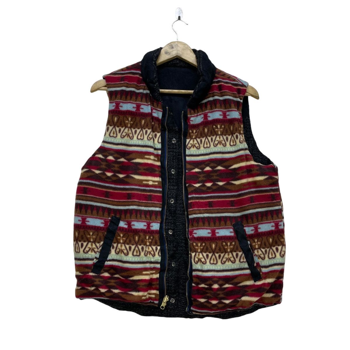 Japanese Brand × Native Vintage Kriff Mayer Reversible Vest Navajo Style Size US M / EU 48-50 / 2 - 1 Thumbnail