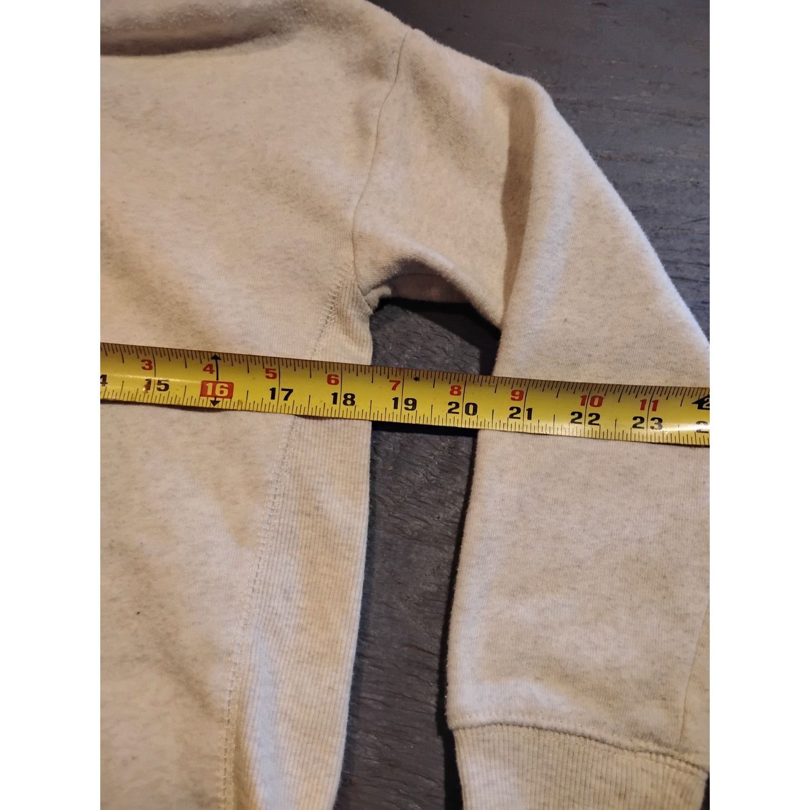 Oshkosh Oshkosh B'Gosh (12A) Women's Beige Crop Pullover Hoodie Size XL / US 12-14 / IT 48-50 - 4 Thumbnail