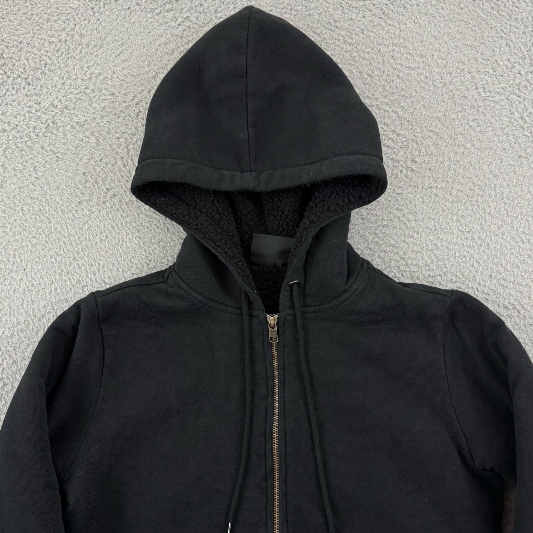 Harley Davidson VINTAGE Harley Davidson Sweatshirt Womens Medium Black Sherpa Hoodie Biker Motorcycle Size M / US 6-8 / IT 42-44 - 3 Thumbnail