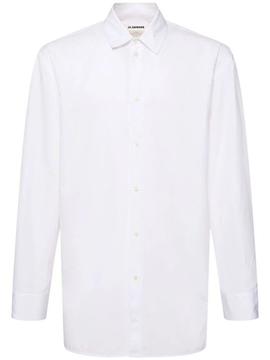 Jil Sander o1lsvrm0425 Thursday A.M. Boxy Fit Shirt in Optic White Size US M / EU 48-50 / 2 - 1 Thumbnail