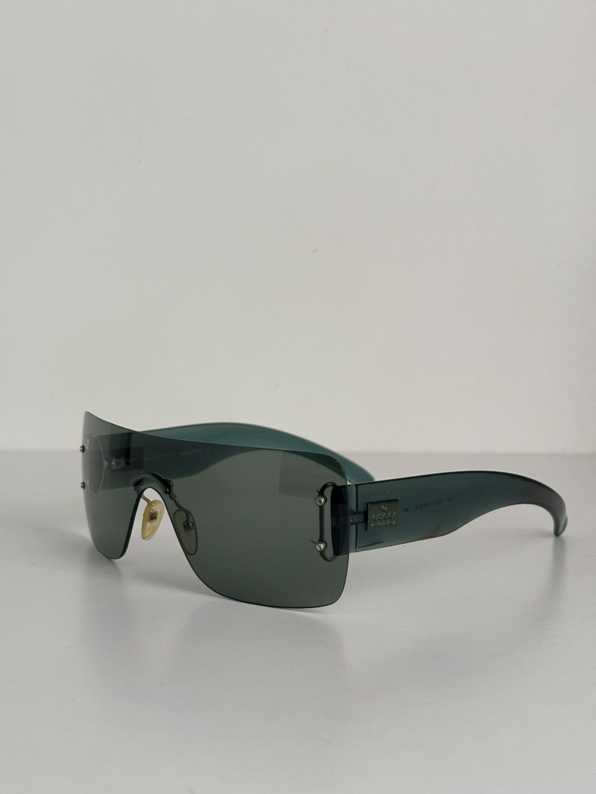 Gucci Gucci rimless sunglasses transparent green vintage luxury Size ONE SIZE - 1 Thumbnail
