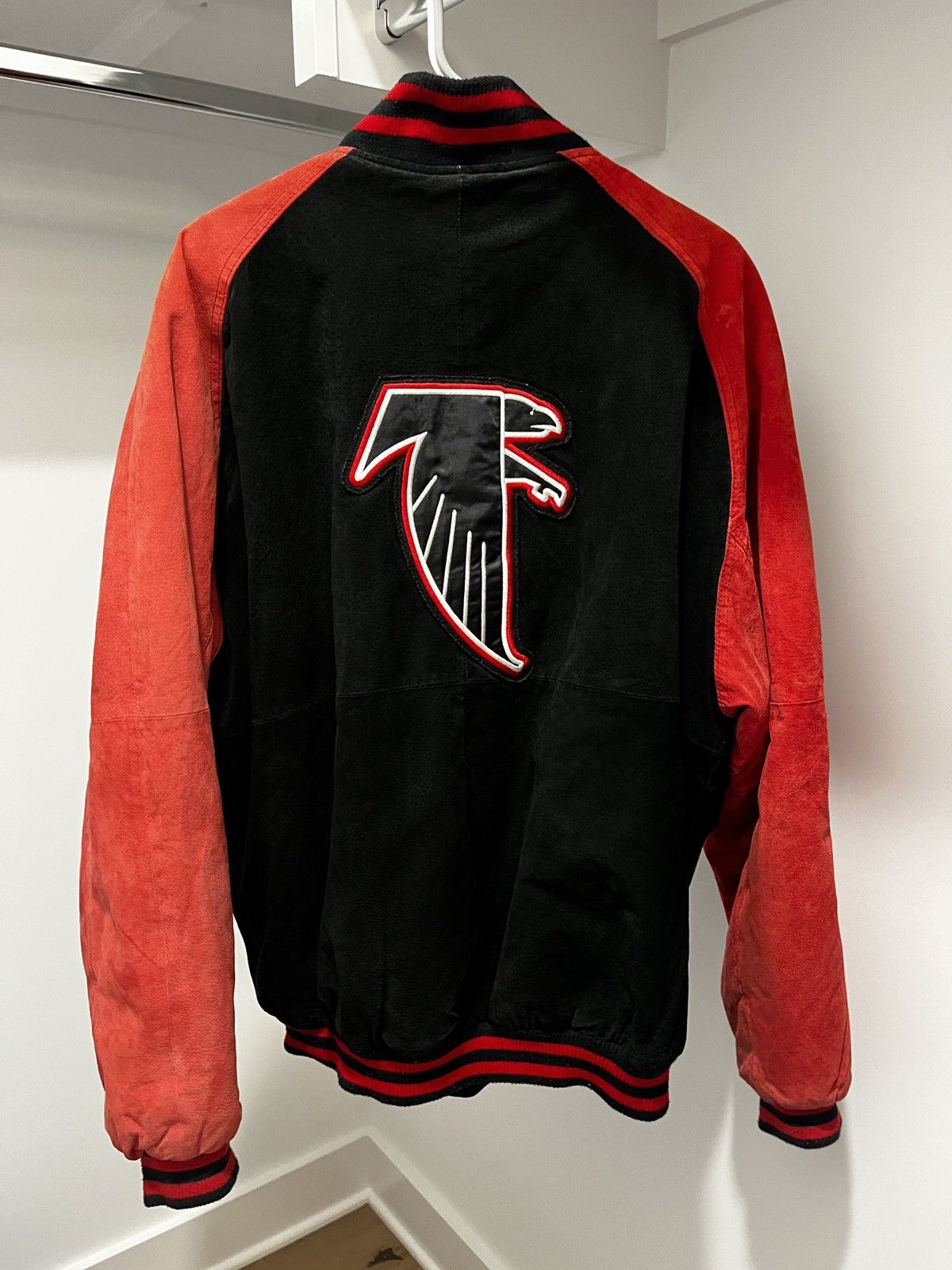 NFL Vintage Wilsons Leather x Carl Banks Atlanta Falcons Jacket Size US XL / EU 56 / 4 - 7 Thumbnail
