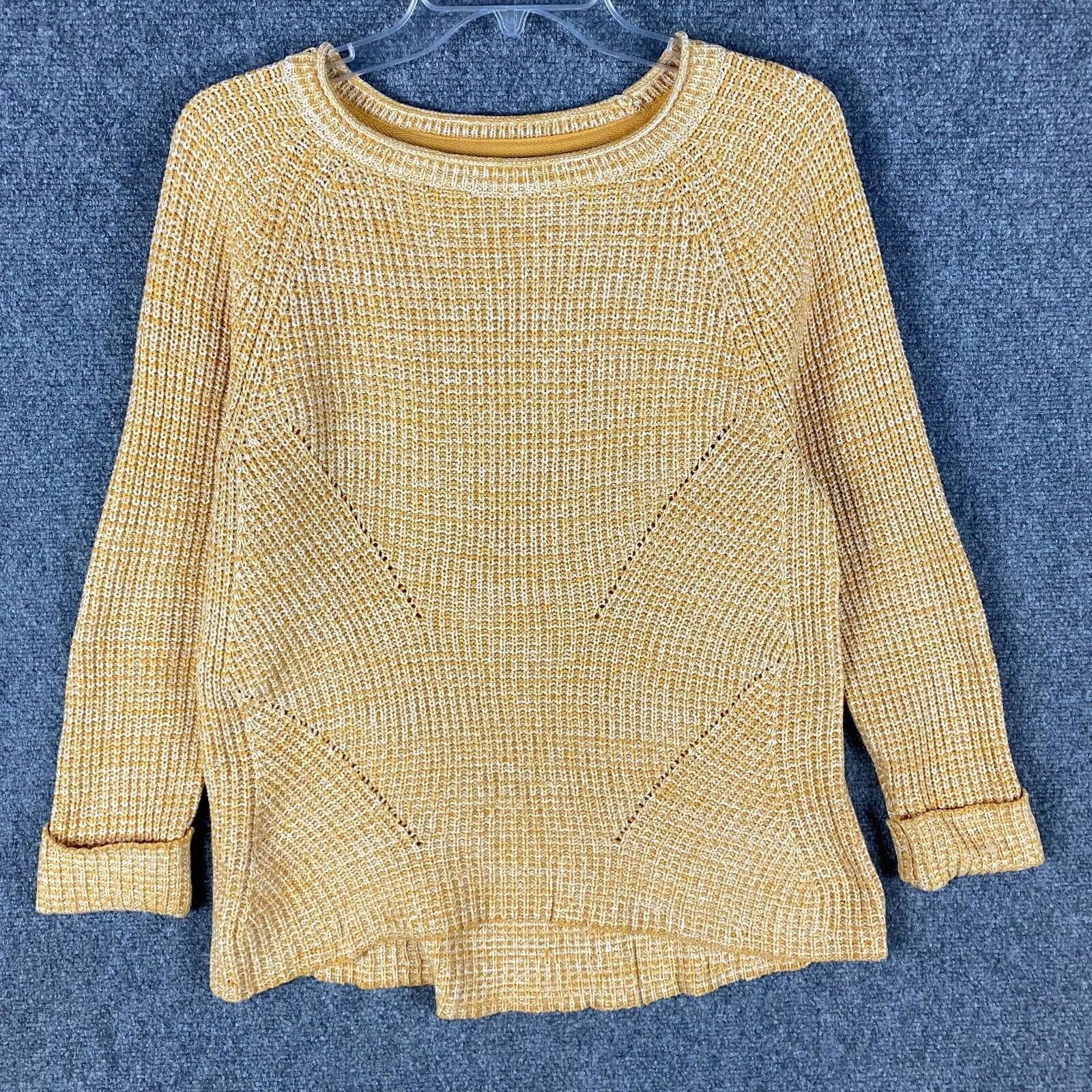 Style & Co Style & Co Sweater Women's Petite Large Knit Yellow PL Size L / US 10 / IT 46 - 1 Thumbnail