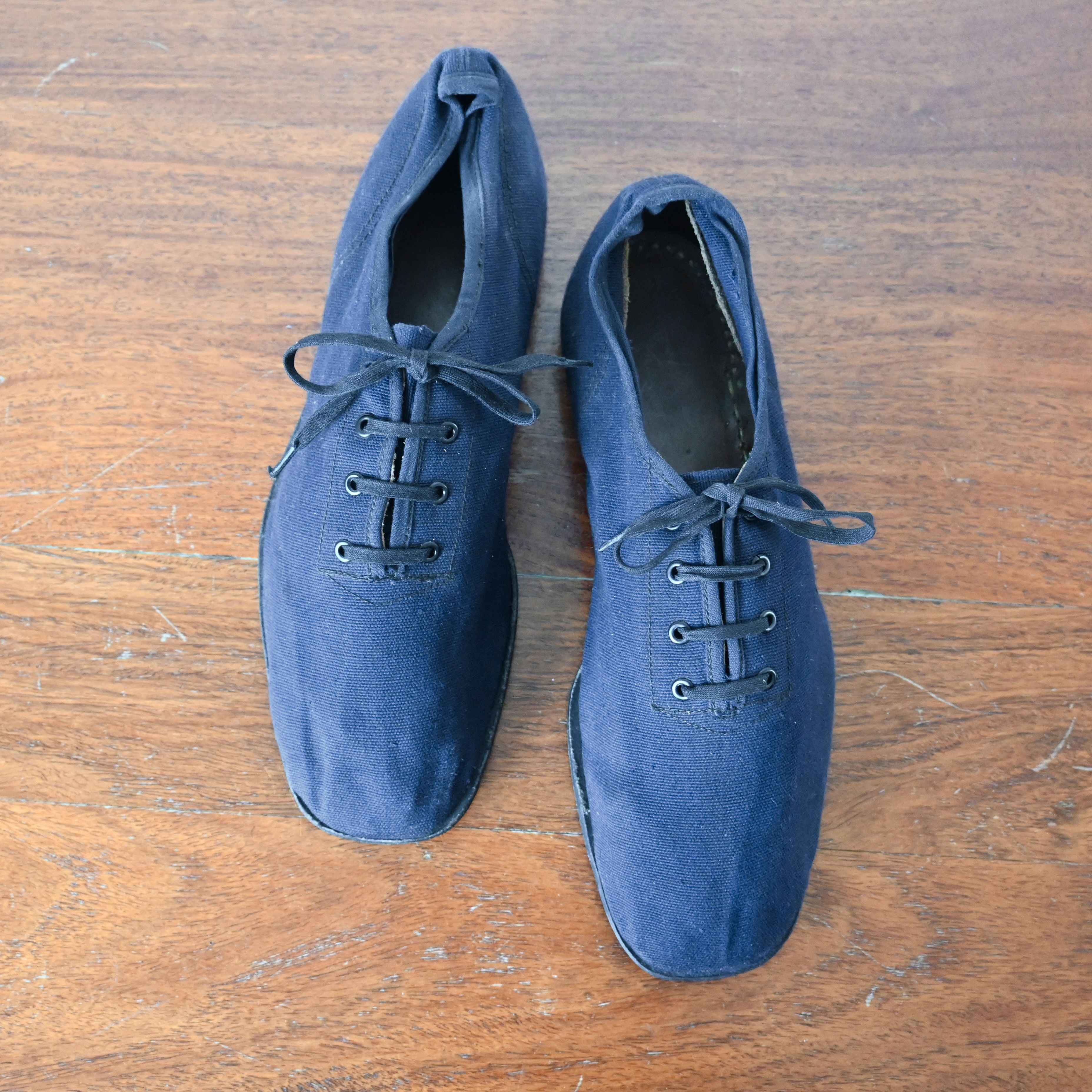 Vintage RARE, 1920s-30s Swedish Military canvas "gym trainer", 42 Size US 8.5 / EU 41-42 - 14 Thumbnail