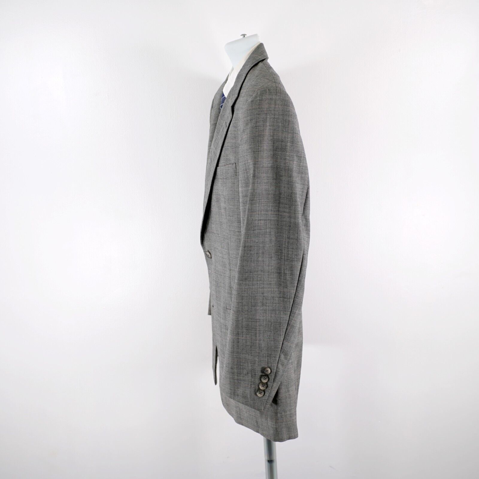 Hart Schaffner Marx Hart Schaffner Marx Wool Gray Glen Plaid W/ Red Windowpane 2 Size 42L - 6 Thumbnail