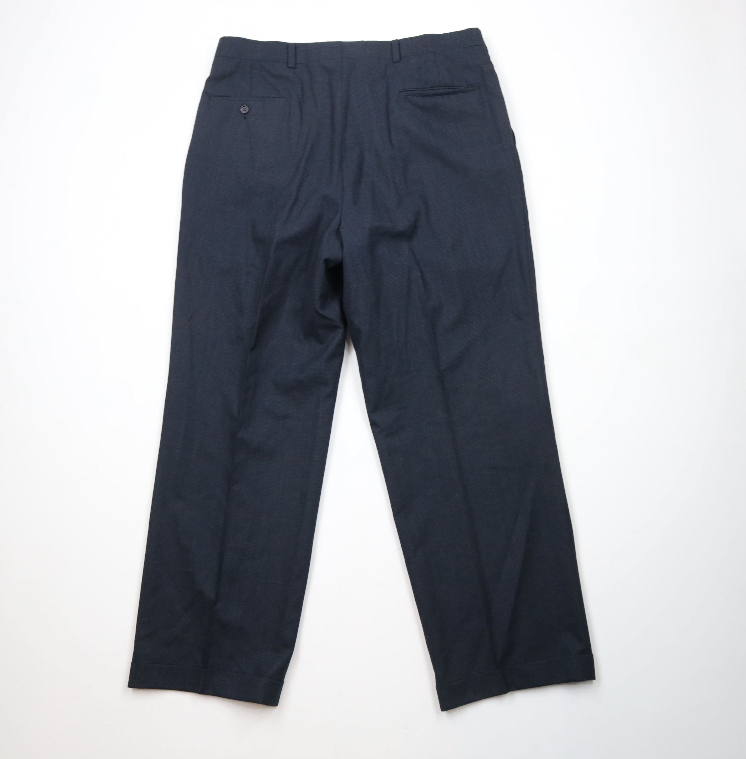 Vintage Vintage 90s Streetwear Pleated Cuffed Wide Leg Chino Pants Size US 36 / EU 52 - 7 Thumbnail