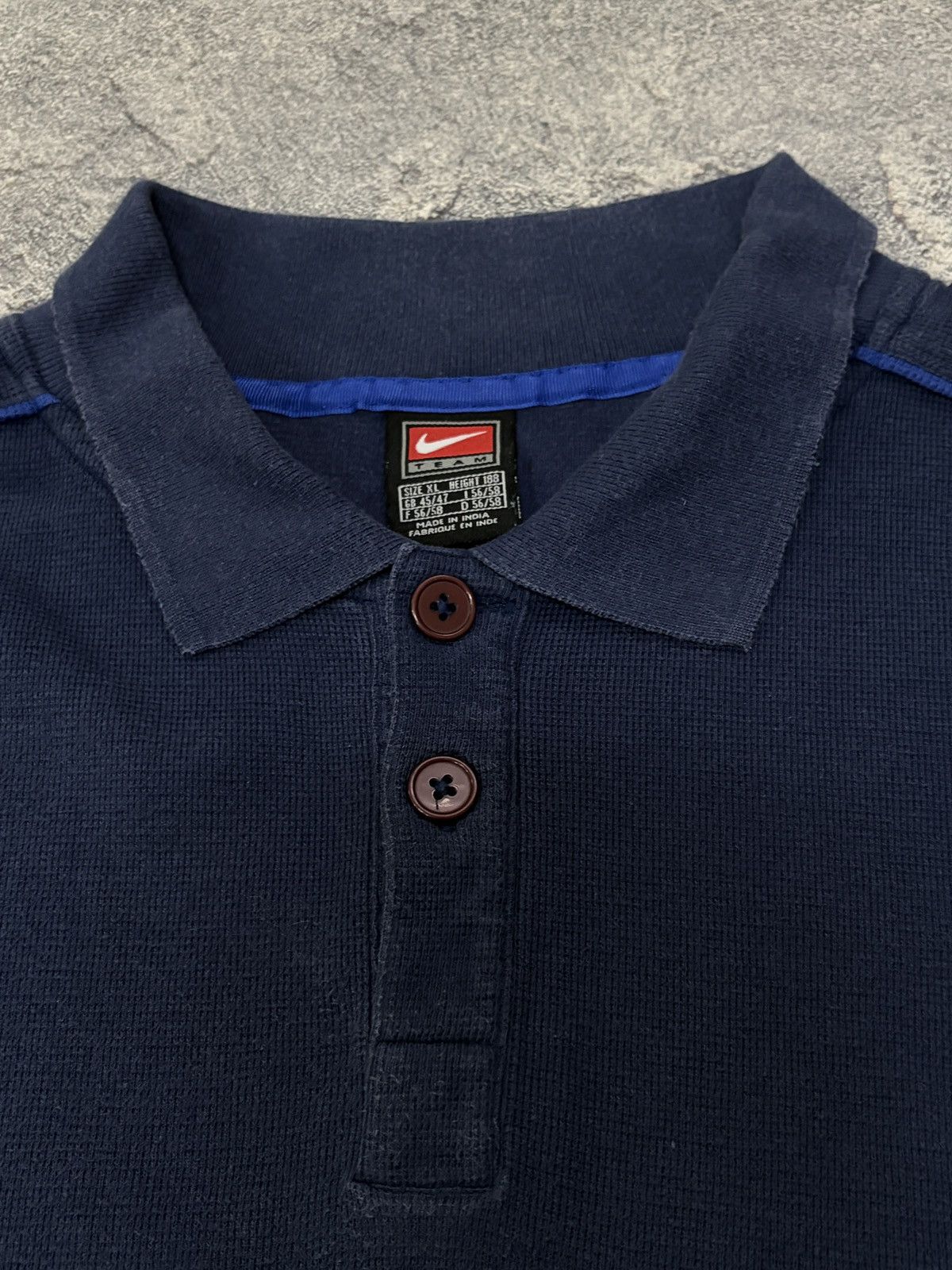 Nike Vintage Nike Team France Rugby F.F.R. Polo Shirt Navy Blue Size US XL / EU 56 / 4 - 3 Thumbnail