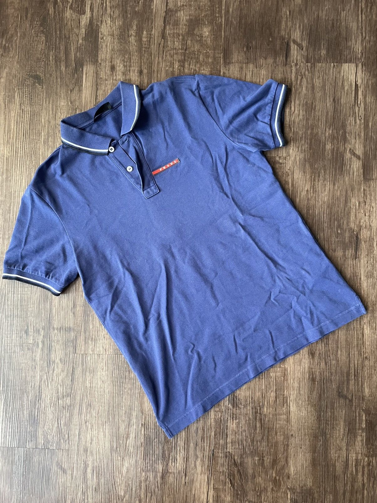 Prada prada navy blue polo Size US M / EU 48-50 / 2 - 1 Thumbnail
