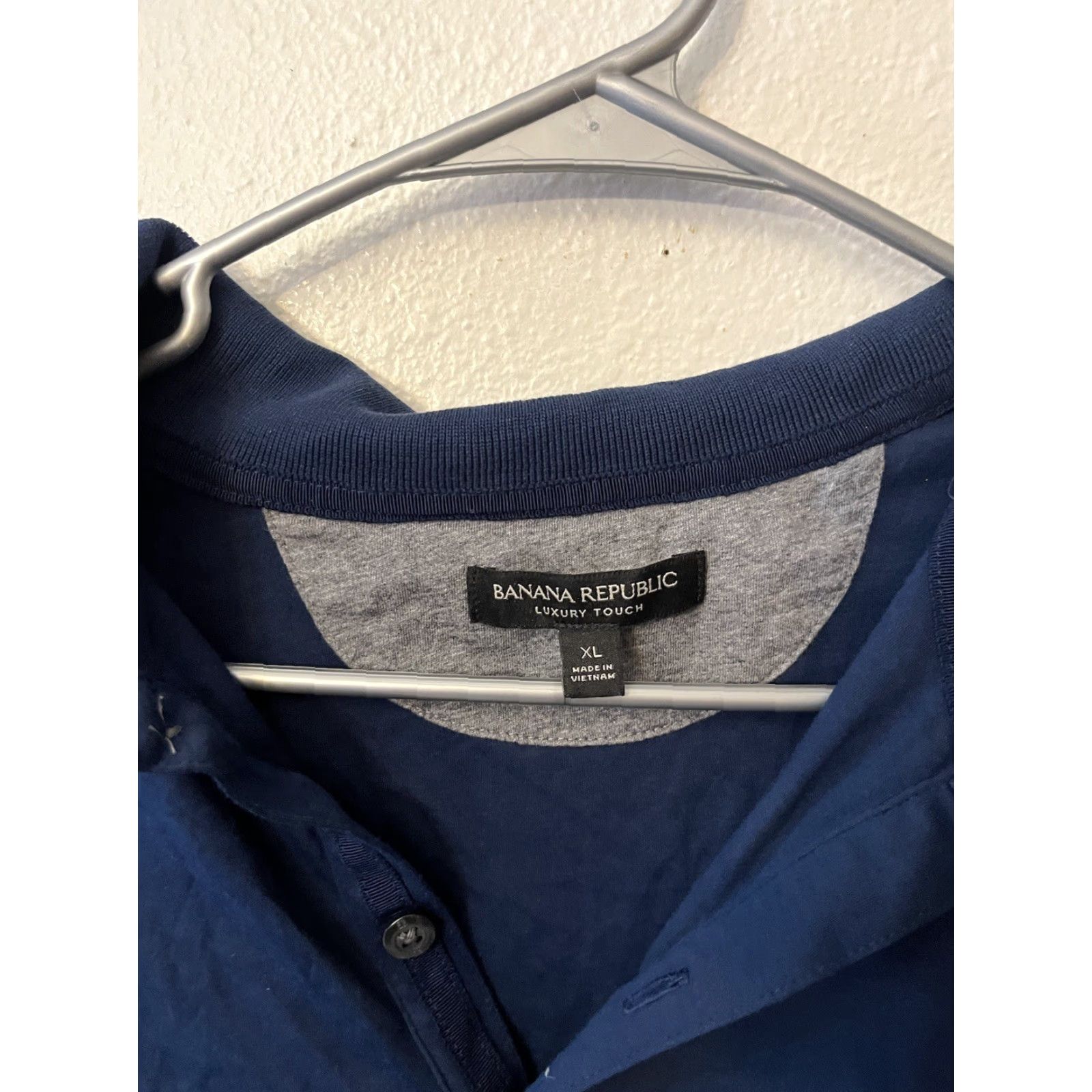 Banana Republic Banana Republic Polo Shirt Mens XL Blue - Regular Fit Short Sleeve Knit 100% Cotton Golf Casual Size US XL / EU 56 / 4 - 2 Thumbnail