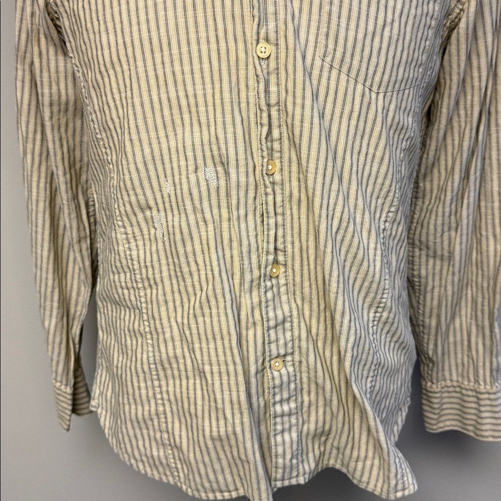 John Varvatos John Varvatos Star USA Linen Cotton Stripe Button-Up Shirt Size US S / EU 44-46 / 1 - 3 Thumbnail