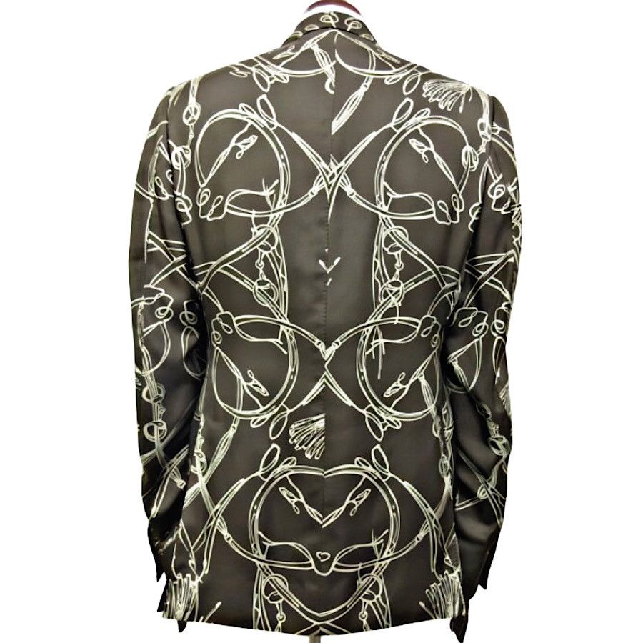 Gucci Authentic Gucci Tom Ford Runway Horse Motif Silk Blazer Size 50R - 4 Thumbnail