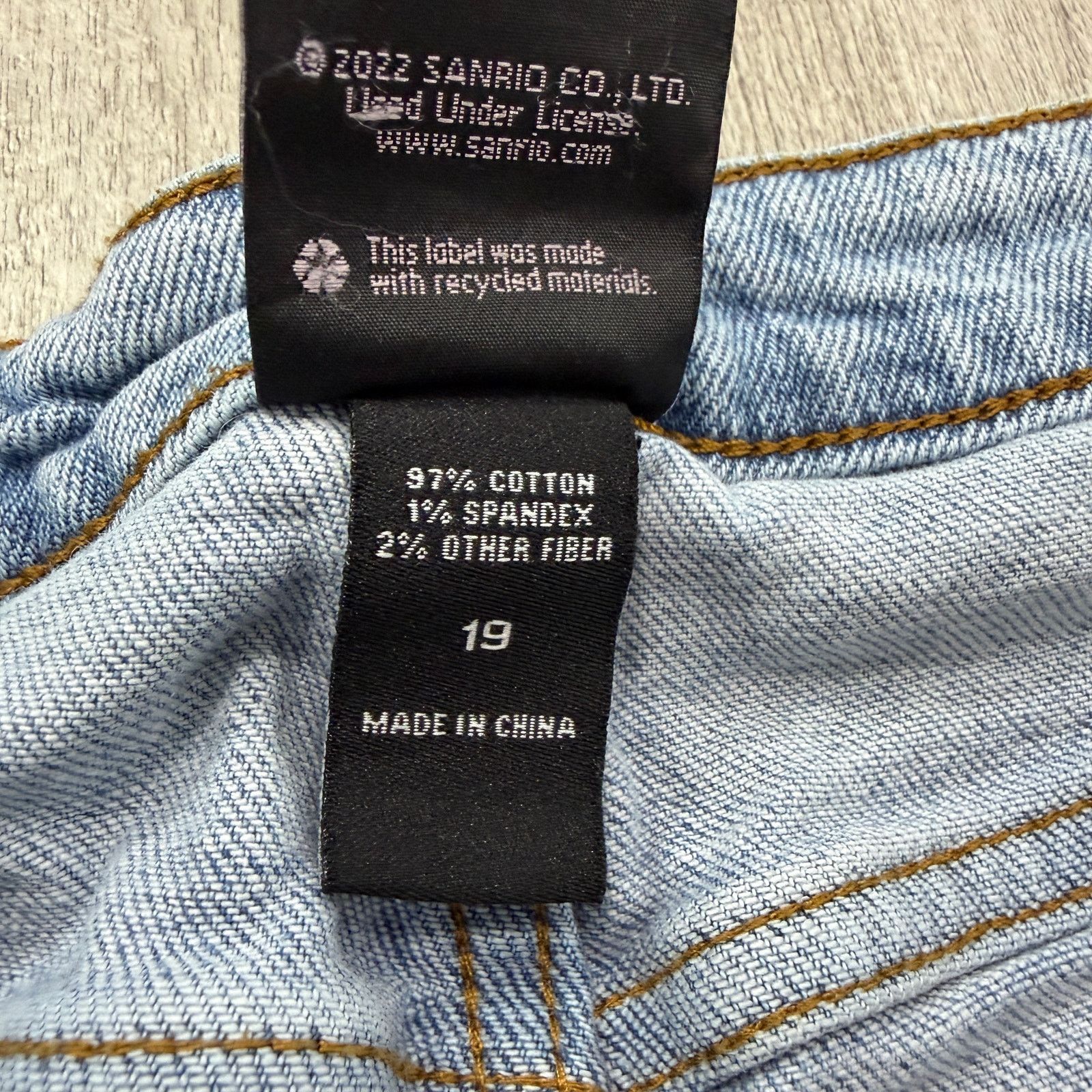 Vintage My Melody & Kuromi Wide Leg Jeans Women's 19 (Fits 36x29) Size 36" / US 14 / IT 50 - 6 Thumbnail