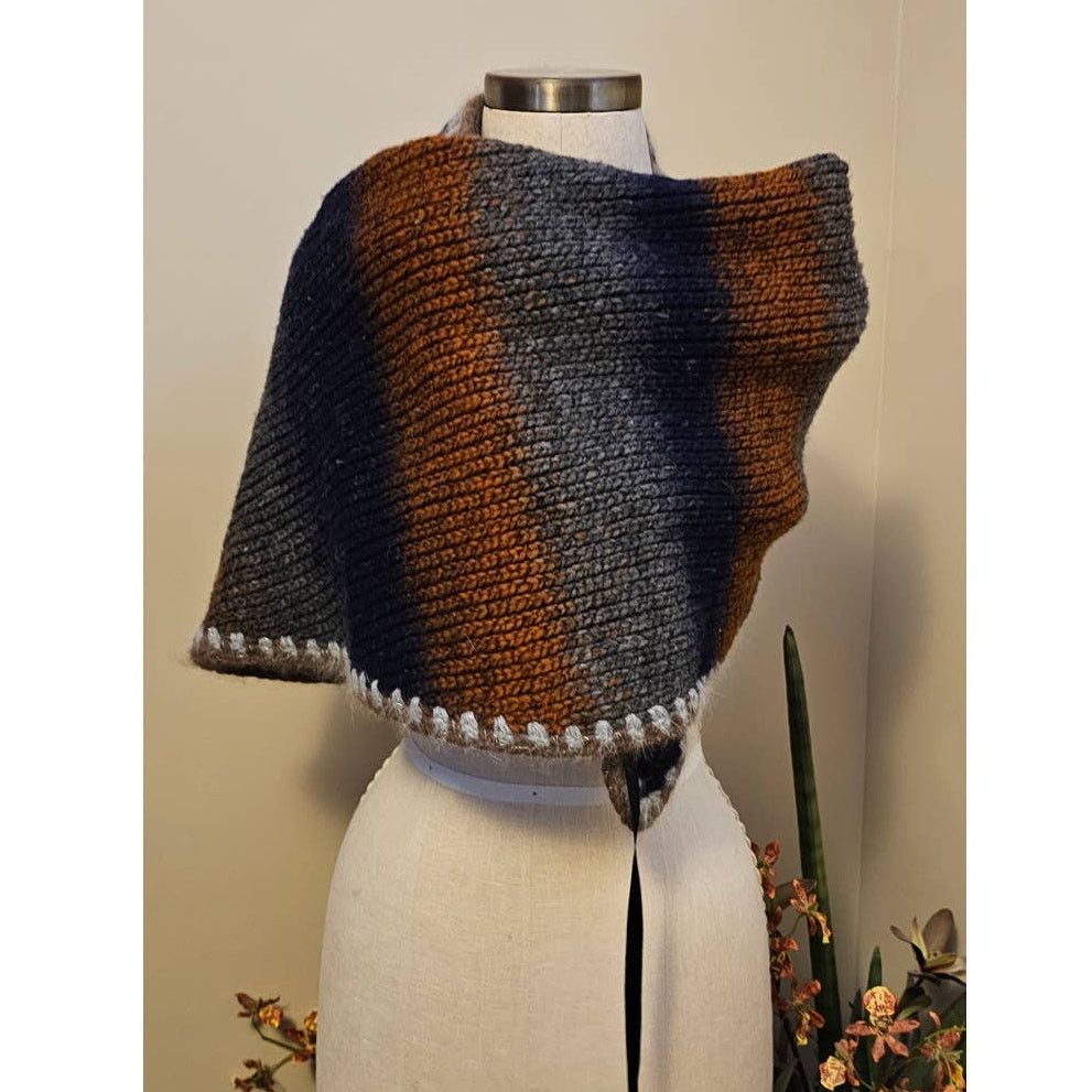 Other Tambour Paris "ILLUSION" Shawl-Vest FRENCH WOOL O/S *RARE Size ONE SIZE - 6 Thumbnail