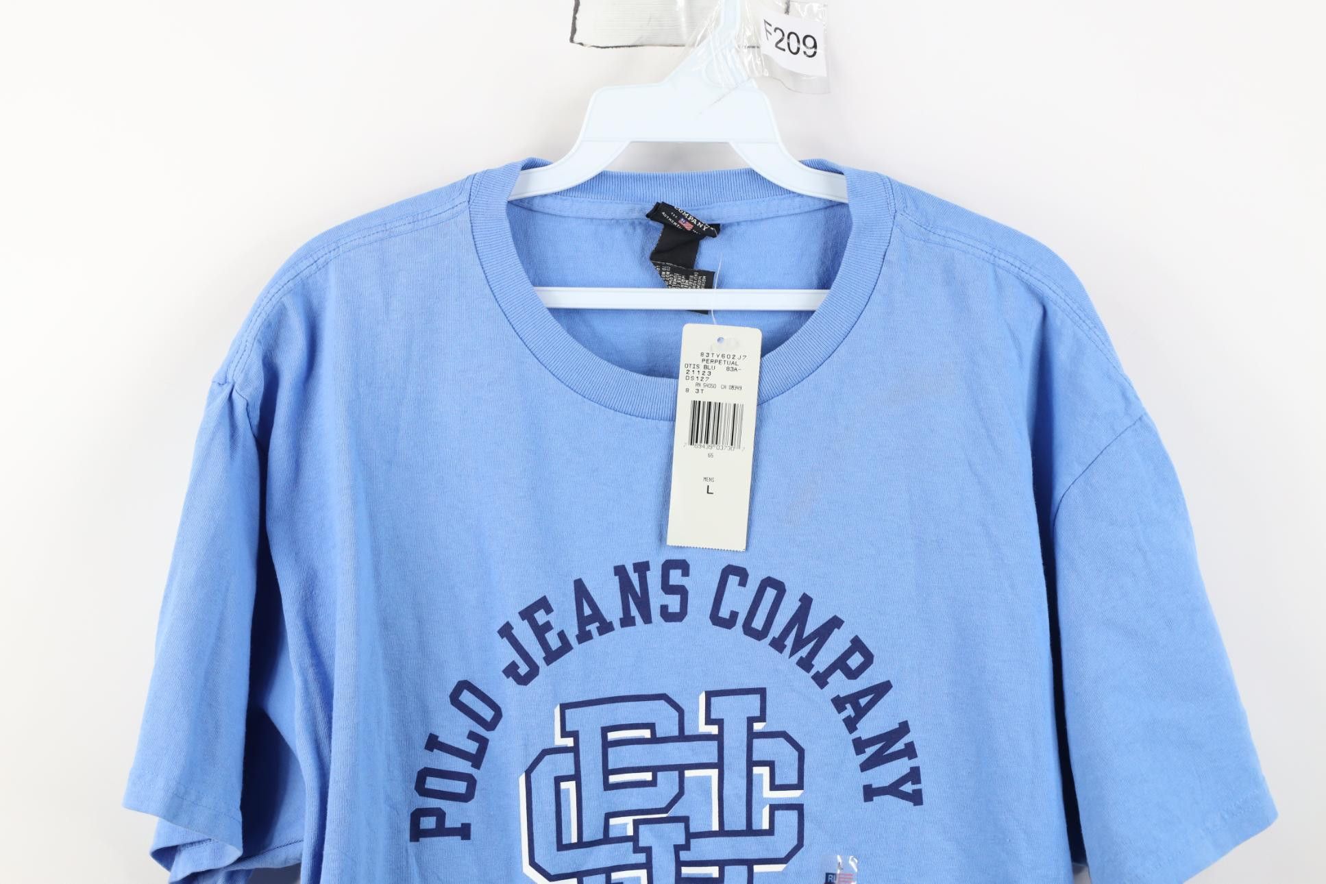 Polo Ralph Lauren Deadstock Vintage 90s Ralph Lauren Monogram T-Shirt Blue Size US L / EU 52-54 / 3 - 2 Thumbnail