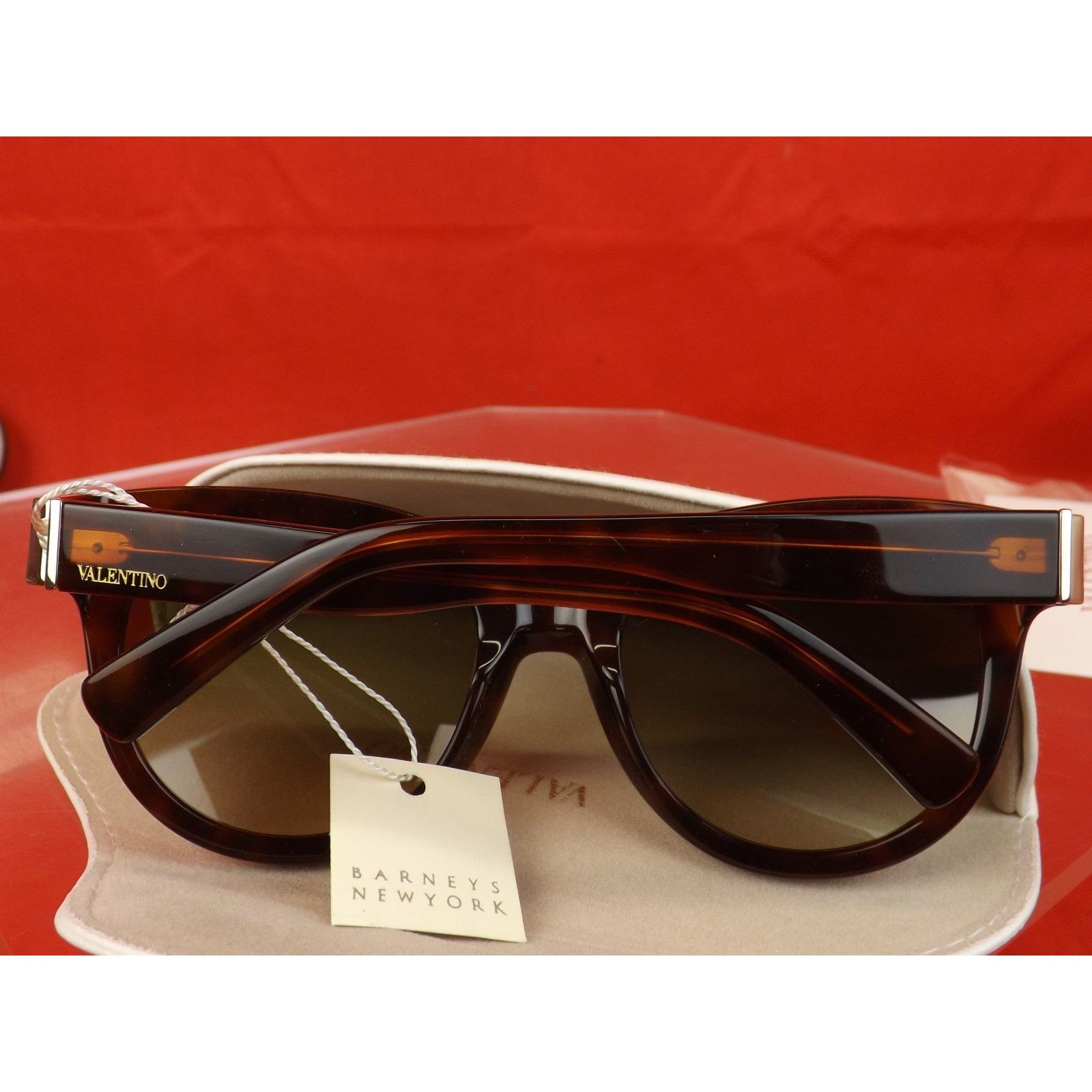 Valentino VALENTINO ROCKSTUDS DARK BROWN PLASTIC FRAME SUNGLASSES ITAL Size ONE SIZE - 5 Thumbnail
