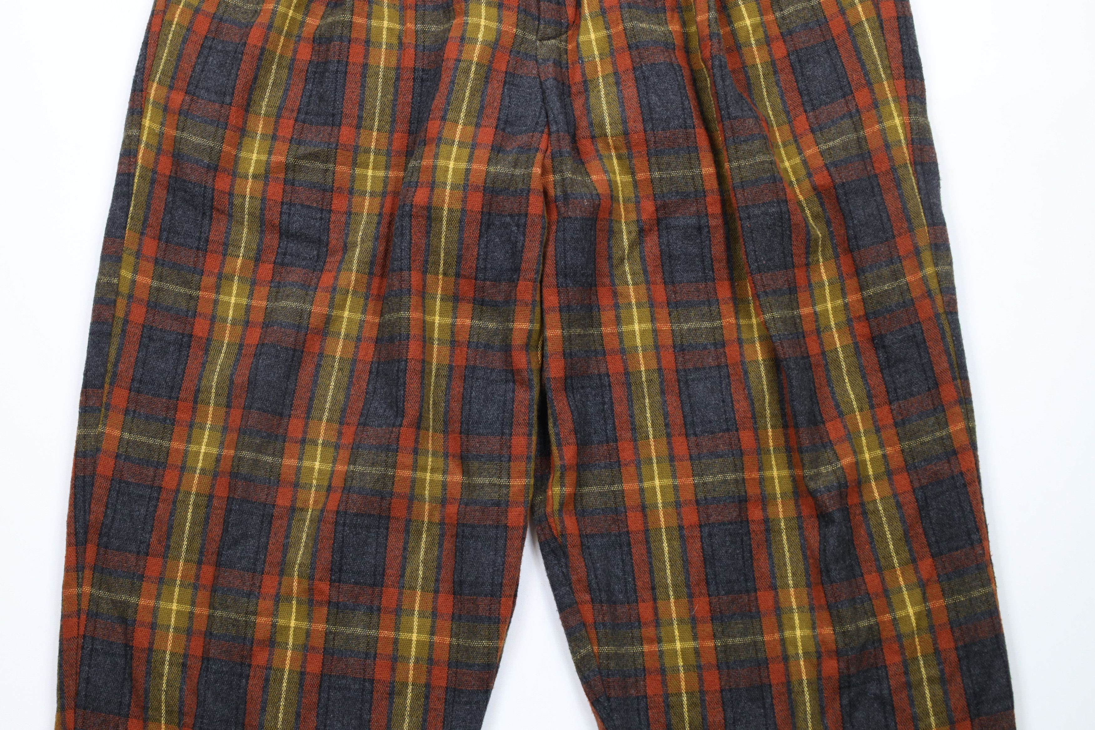 Vintage Vintage 90s Streetwear Cuffed Wool Tweed Wide Leg Pants USA Size US 38 / EU 54 - 3 Thumbnail