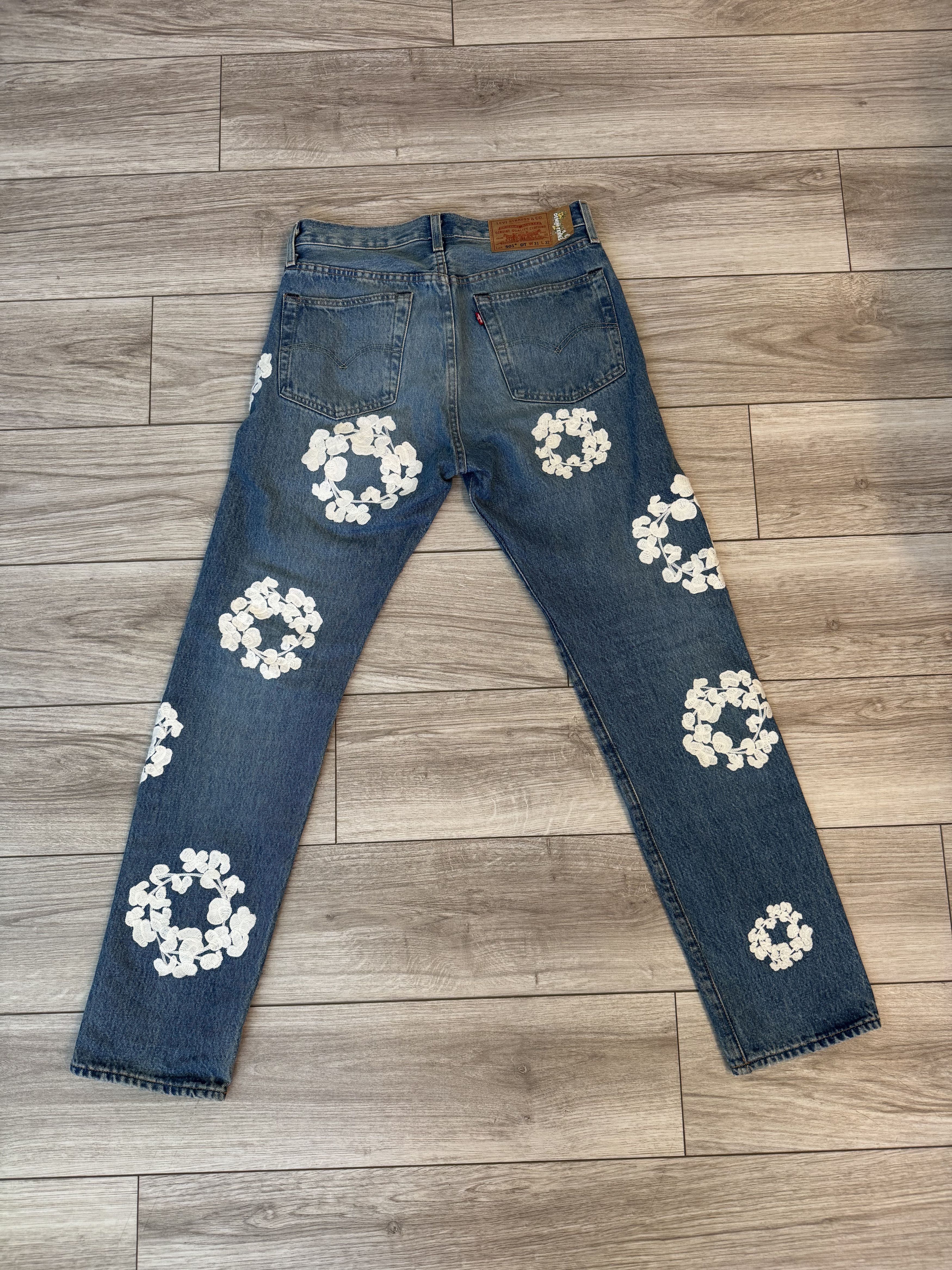 DENIM TEARS Denim Tears X Levi’s Chainstitch Cotton Wreath Size US 31 - 2 Thumbnail