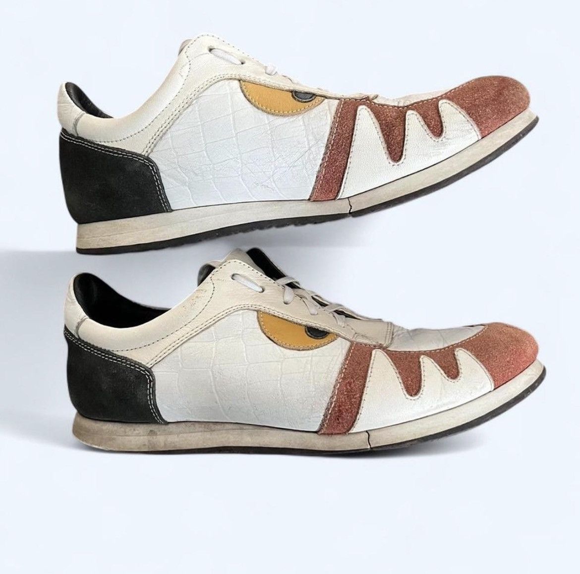 Jean Charles De Castelbajac Vintage Archive Castelbajac Low Top Leather Shark Shoes Size US 7.5 / EU 40-41 - 2 Thumbnail