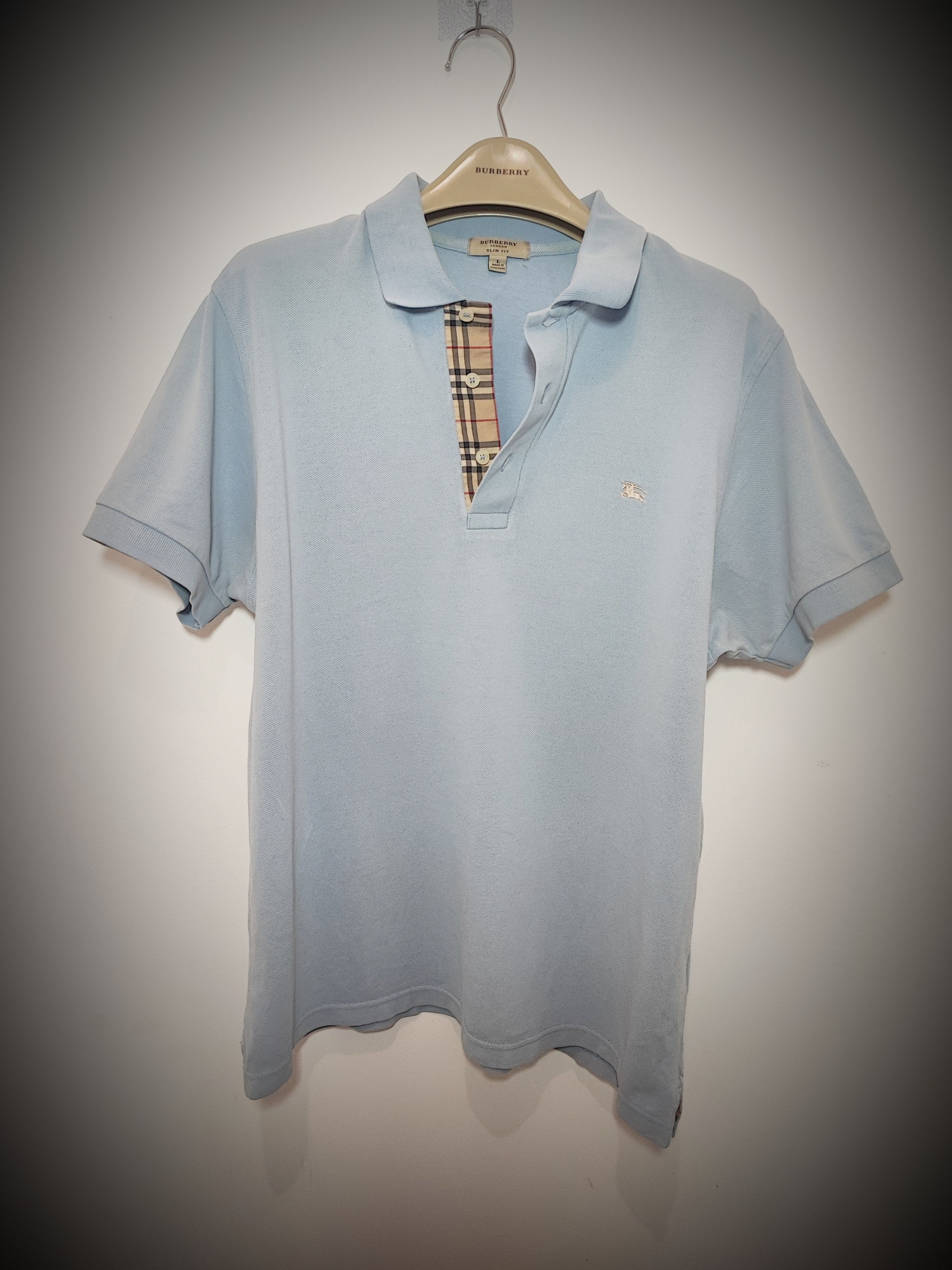 Burberry 🔥Burberry polo shirt L blue 🔥 Size US L / EU 52-54 / 3 - 2 Thumbnail