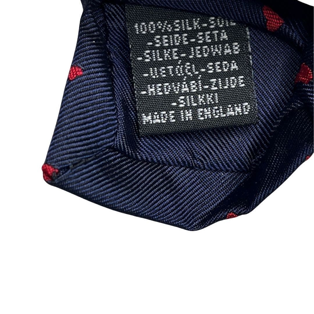 5-97 PAUL SMITH NWT Tie Hearts 100% Silk Navy Red