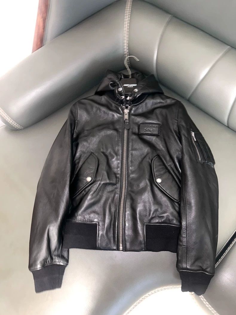 Saint Laurent Paris Saint laurent paris 2022FW Zip Hooded Bomber jacket 2506-Ne Size US XS / EU 42 / 0 - 1 Thumbnail