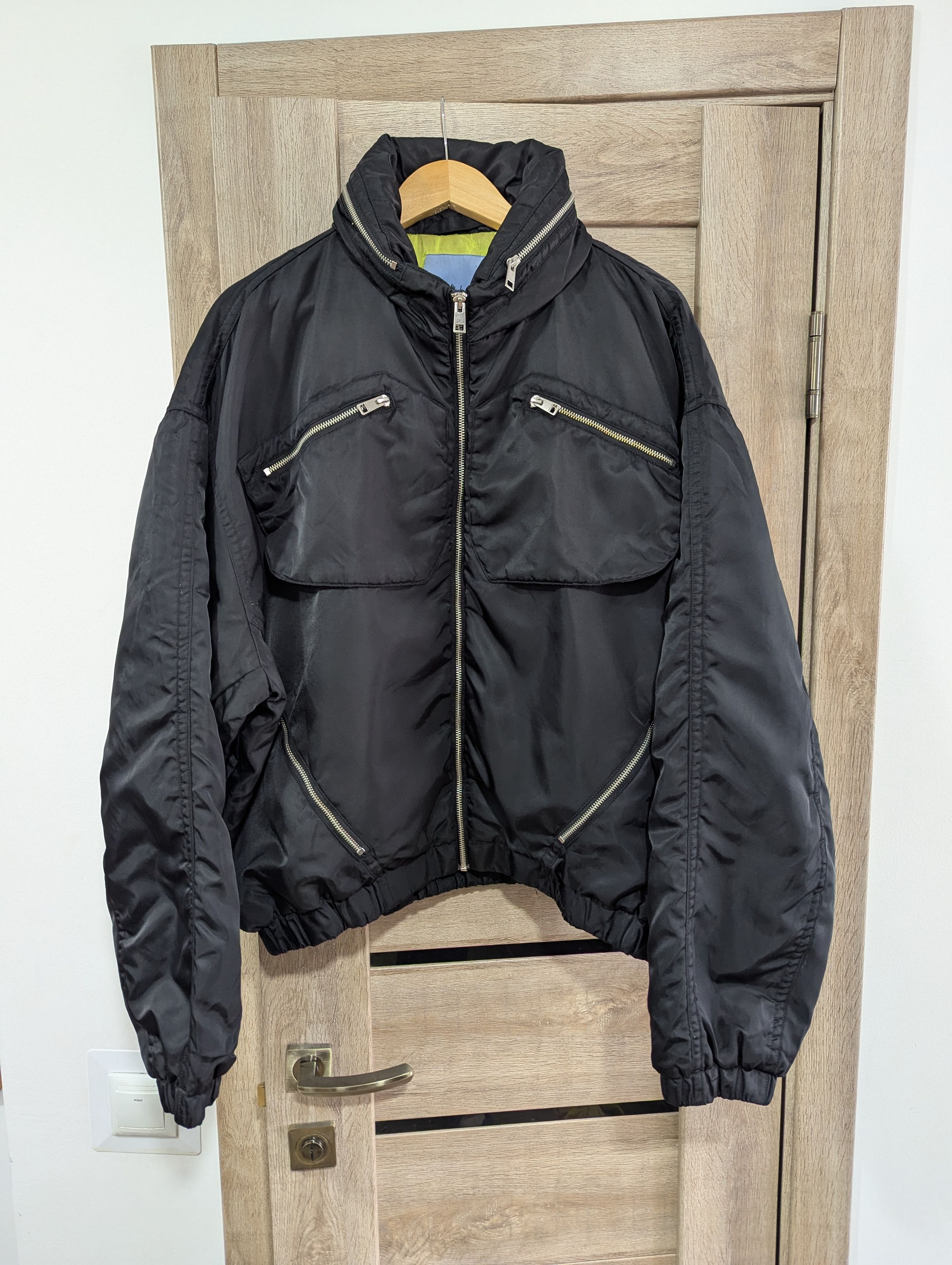 Thierry Mugler Mugler H&M Nylon Parachute Jacket Black Men's Size XL Size US XL / EU 56 / 4 - 1 Thumbnail