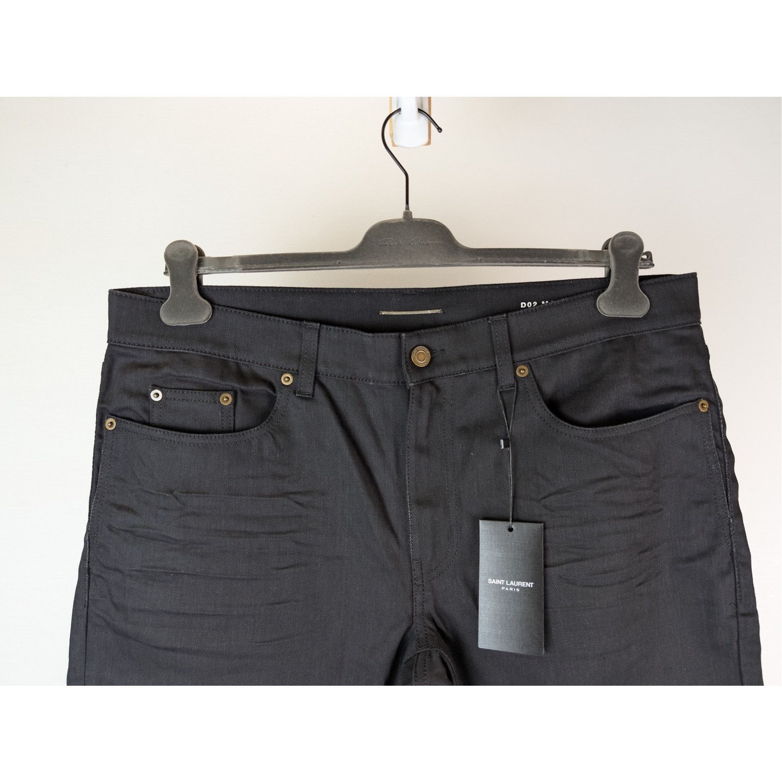 Saint Laurent Paris o1rshd1 Q:2 / Slim Fit Jean Denim in Black Size US 36 / EU 52 - 2 Thumbnail