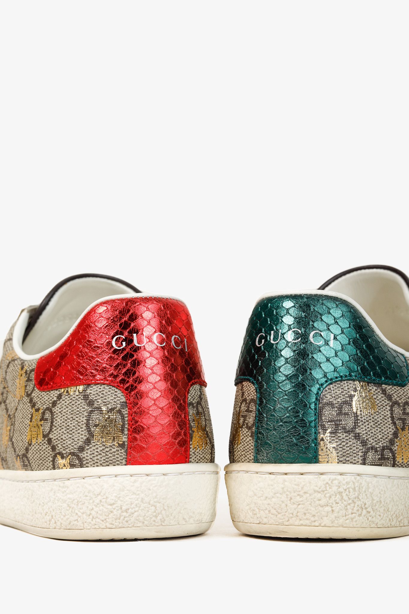 Gucci Gucci Womens Ace GG Logo Supreme Golden 'Bees' Trainers Size US 7 / IT 37 - 9 Thumbnail
