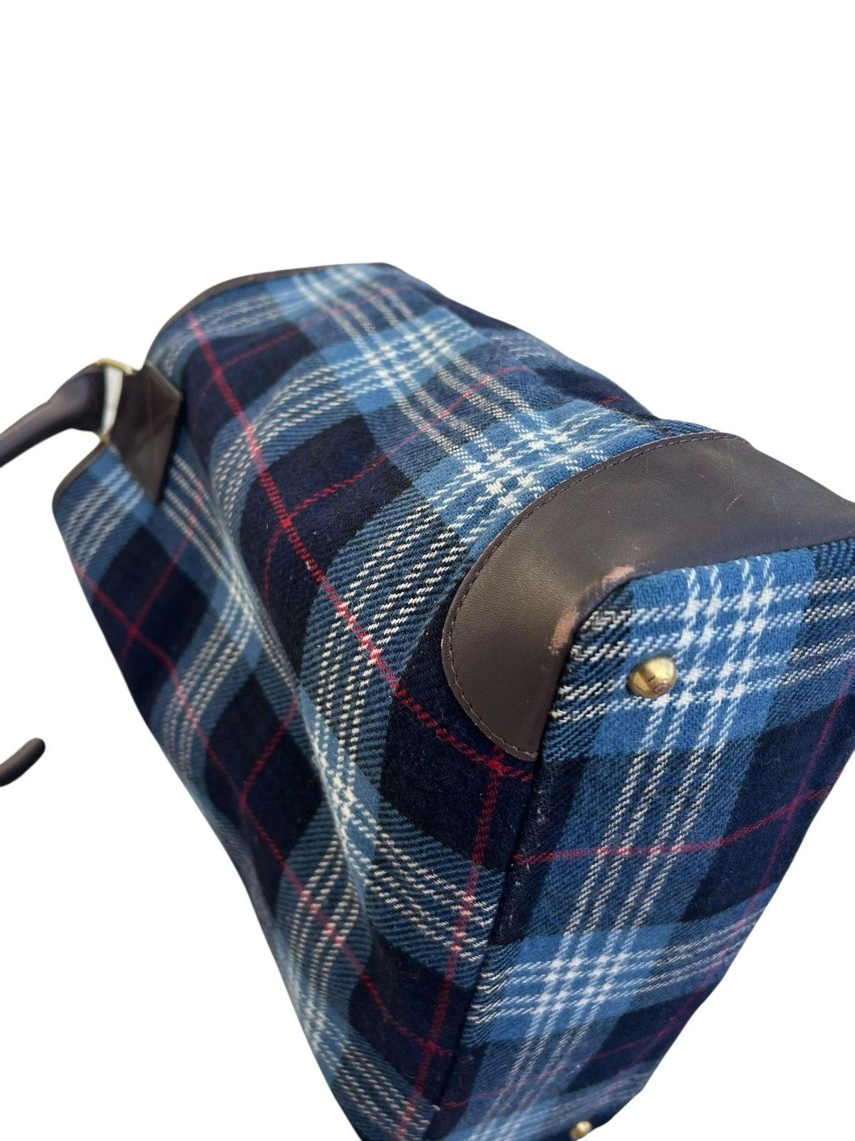 Leather The Scotch House Leather Cotton Plaid Tote Bag Size ONE SIZE - 16 Thumbnail