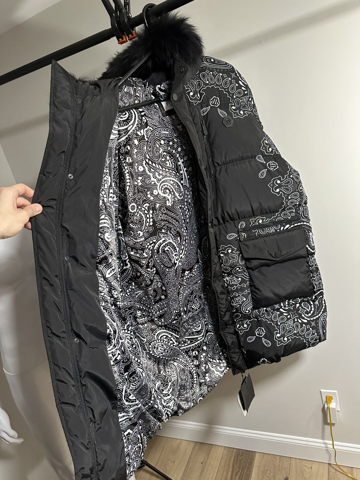 Philipp Plein Philipp Plein Paisley 4XL Puffer Skull Jacket Coat Size US XXL / EU 58 / 5 - 13 Thumbnail