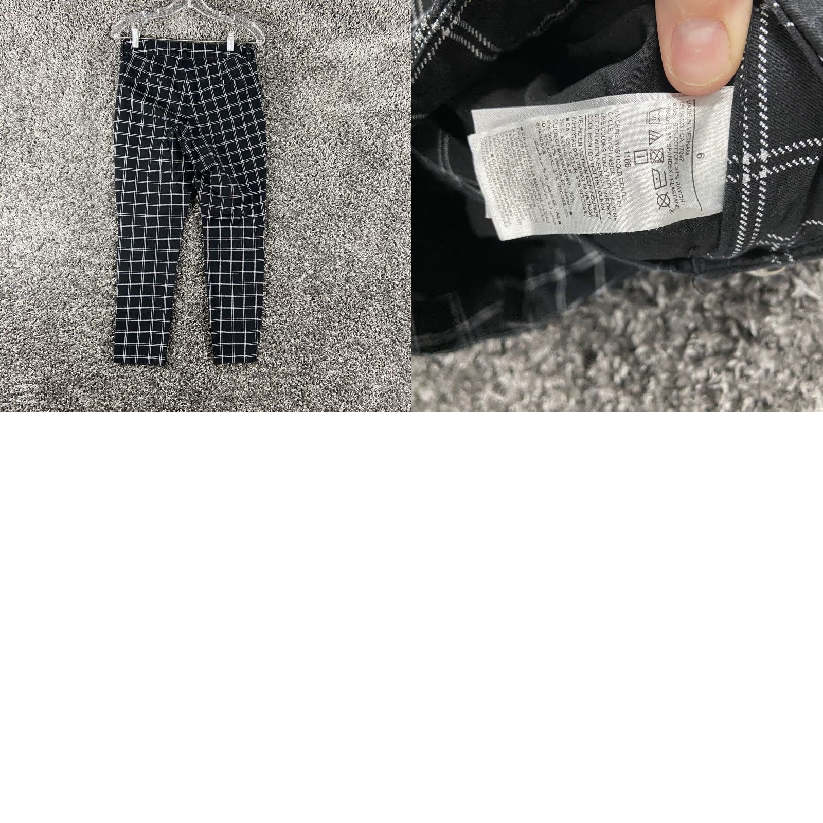 Old Navy VINTAGE Old Navy Dress Pants Women’s 6 Black Plaid High Rise Pixie Pockets Size 28" / US 6 / IT 42 - 8 Thumbnail