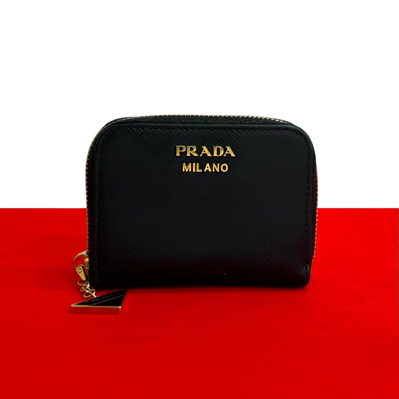 Prada Prada Prada Saffiano Leather Coin Case Leather Coin Case DUTY FREE for USA Size ONE SIZE - 1 Thumbnail