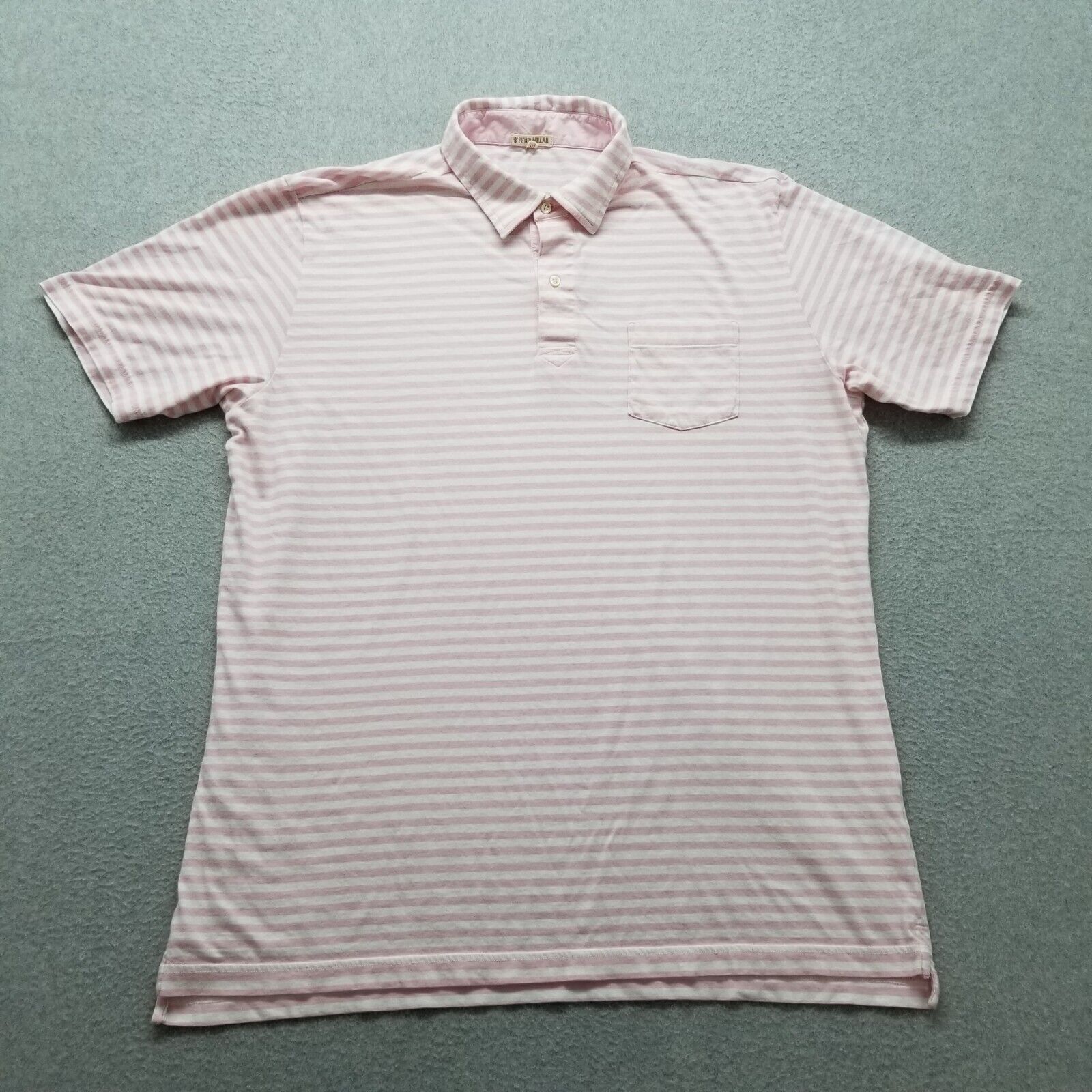 Peter Millar Peter Millar Polo Shirt Mens Large Striped Button Up Casual Size US L / EU 52-54 / 3 - 1 Thumbnail