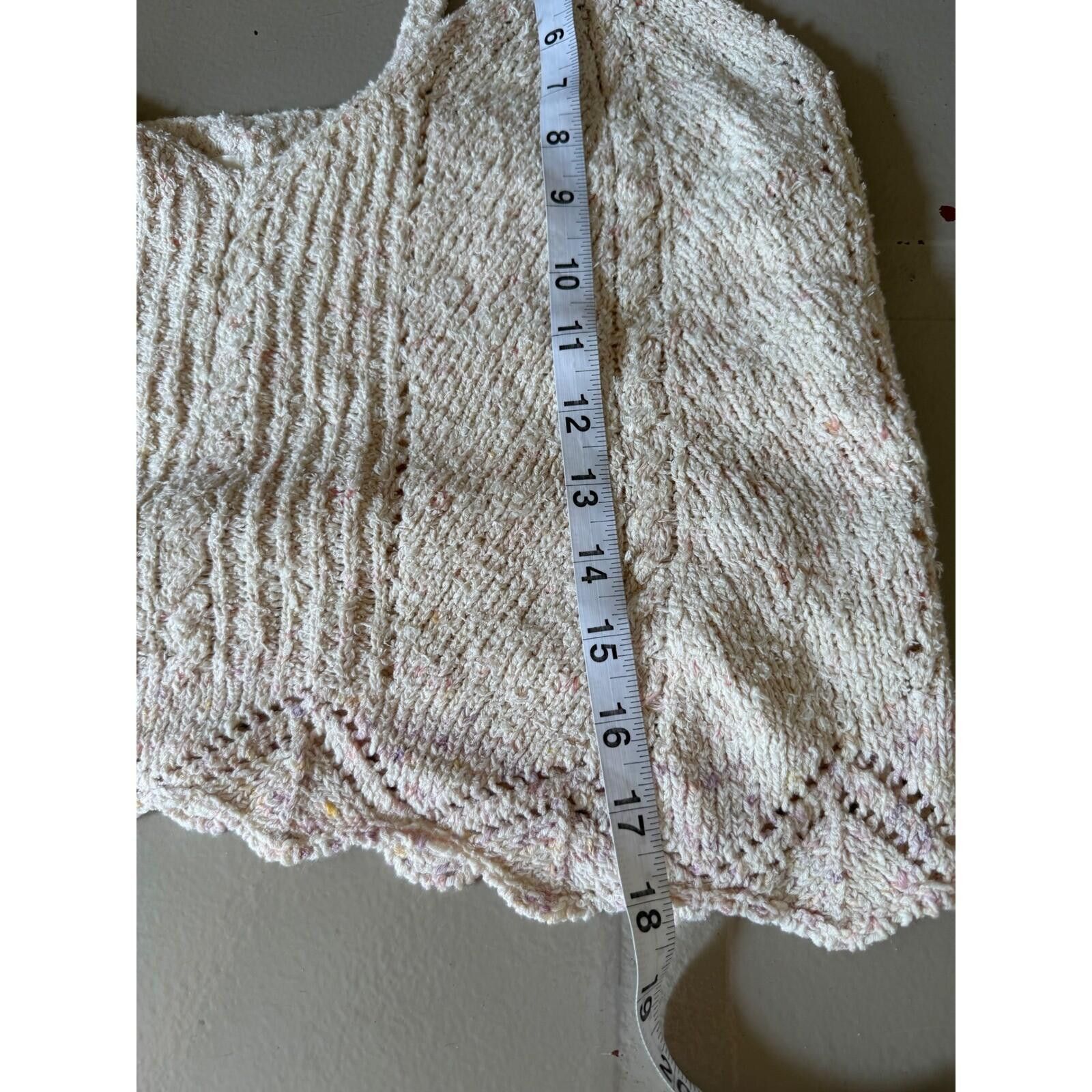 Other Anthropologie Cream Knit V-Neck Camisole Scalloped Hem L Size L / US 10 / IT 46 - 11 Thumbnail