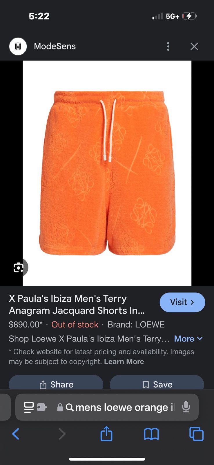 Loewe Loewe X Paula’s Ibiza men’s shorts Size US 30 / EU 46 - 6 Thumbnail