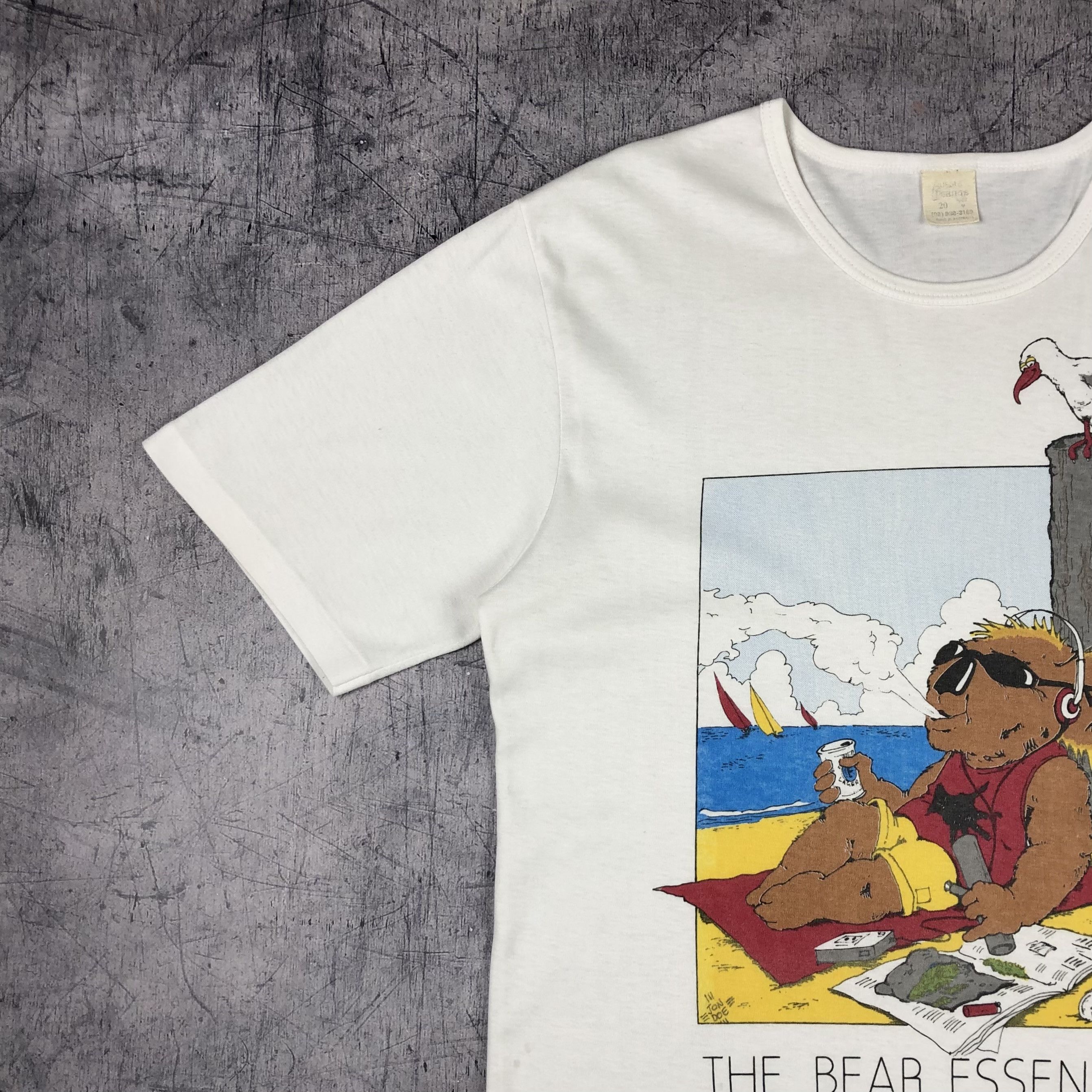 Vintage 90s Bear Smoke Weed 420 Foster Beer Dope Vintage Tee Size US M / EU 48-50 / 2 - 8 Thumbnail