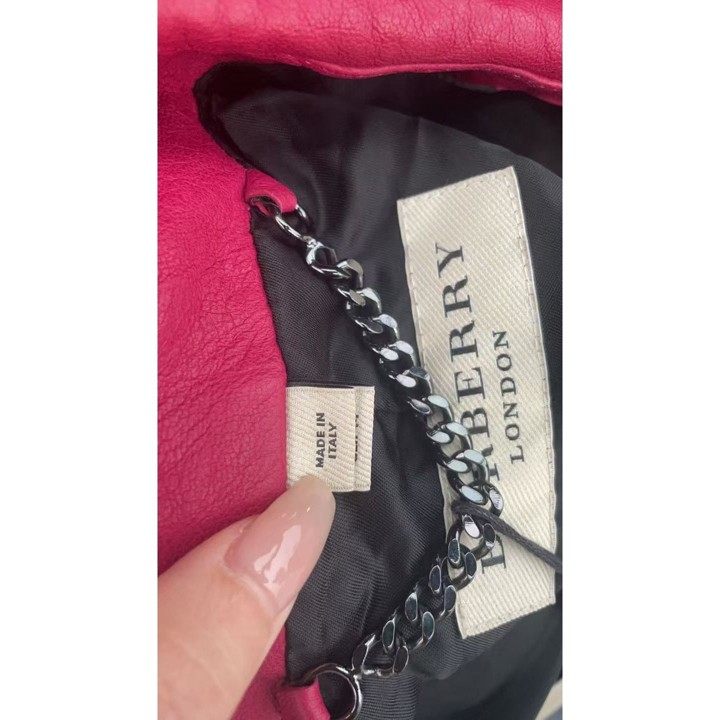 Burberry Burberry London Womens Cropped Pink Leather Double-Breasted Size M / US 6-8 / IT 42-44 - 12 Thumbnail