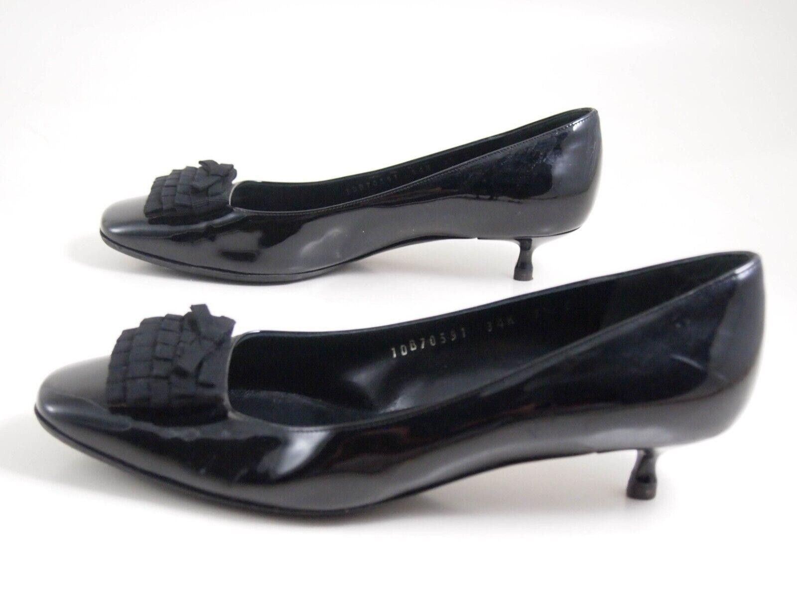 Salvatore Ferragamo Ferragamo Mid Heel Pumps Black Patent Leather US 7.5 EU 38 C Size US 7.5 / IT 37.5 - 3 Thumbnail