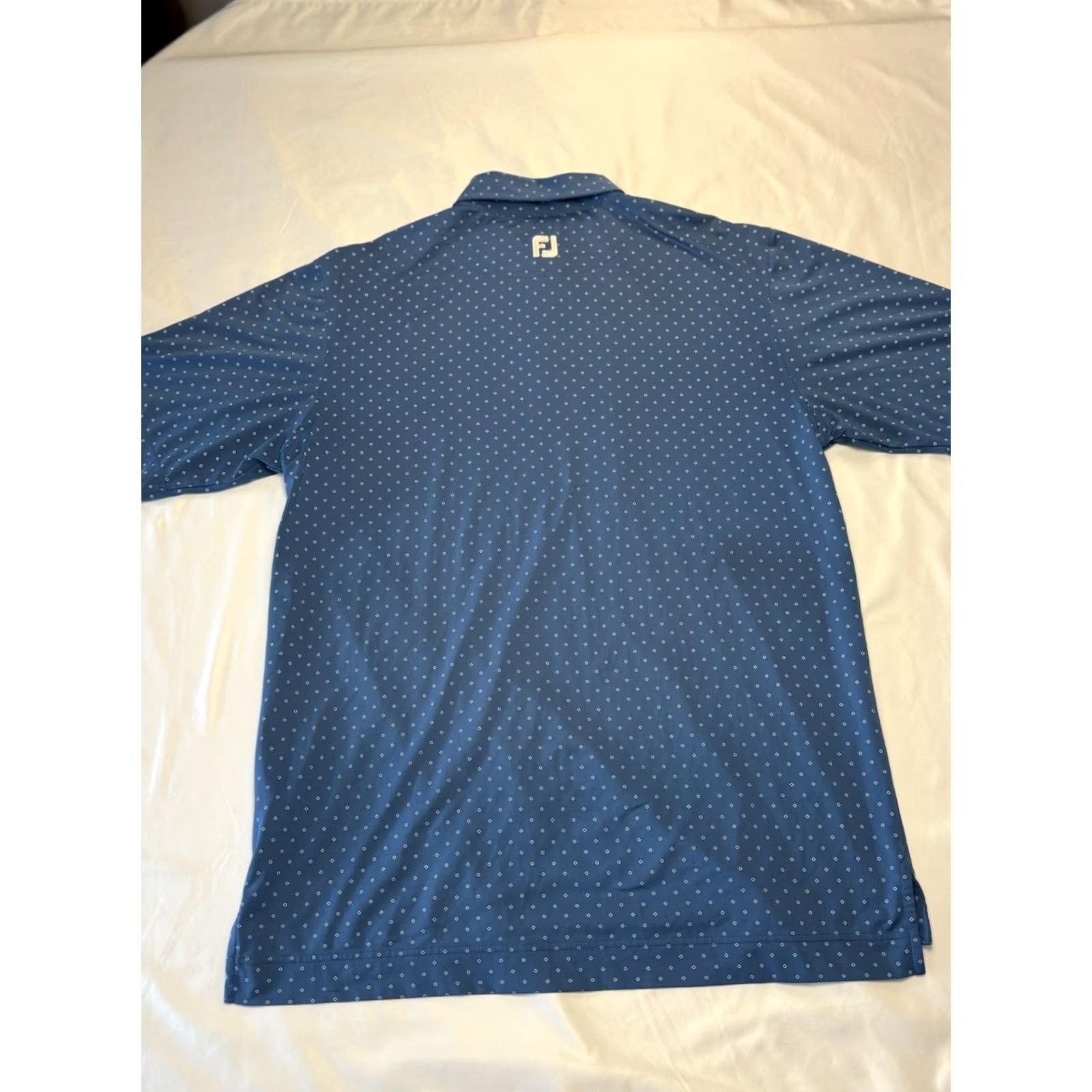 Footjoy FootJoy Polo Shirt Blue White Diamond All Over Print AOP Golf Short Sleeve Regular Mens L Size US L / EU 52-54 / 3 - 8 Thumbnail
